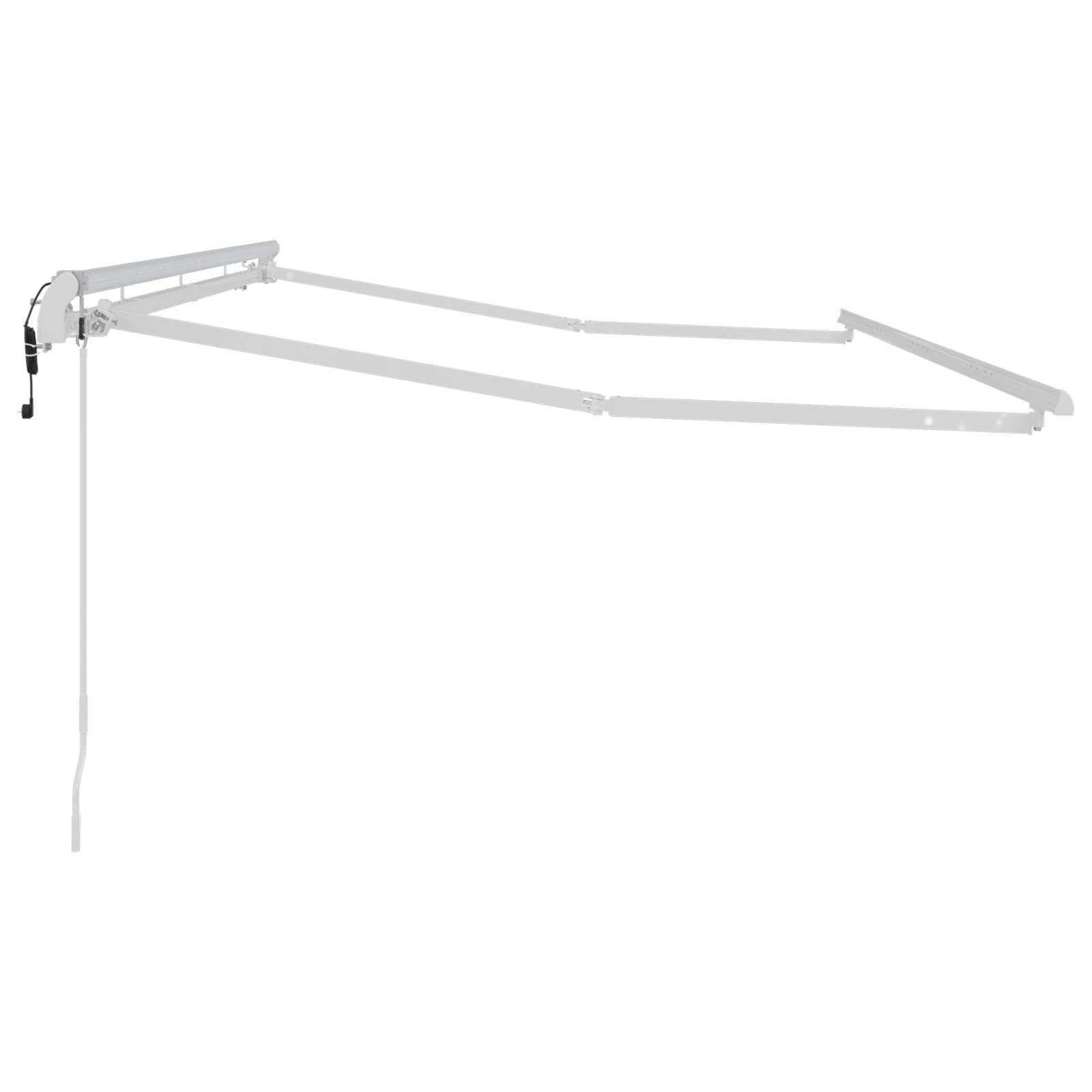 vidaXL Elektrischer Markisenrahmen Ausziehbar 4x2 cm Metall