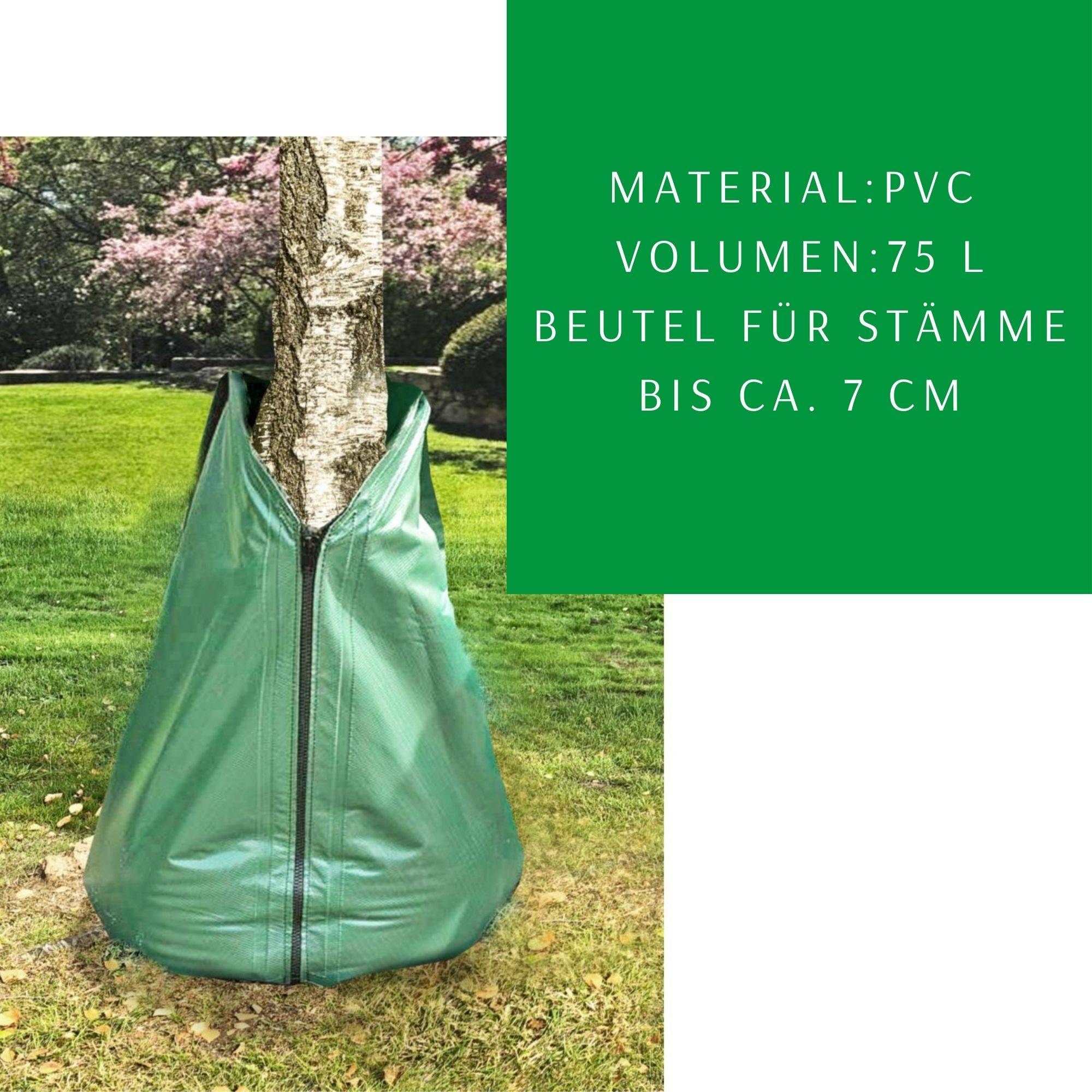 Novatool 4x Säcke für Baumbewässerung 75 Liter Grün Bewässerungsbeutel aus robustem PVC Baumsäcke Bewässerung Baumbewässerung Säcke Wasserbeu