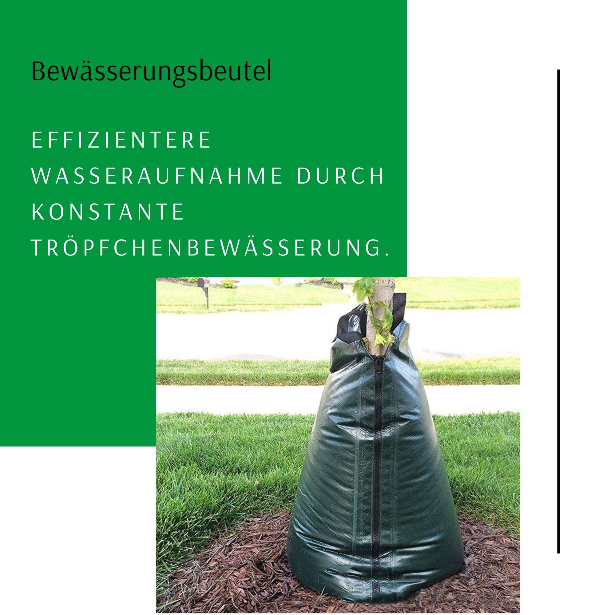 Novatool Sack für Baumbewässerung 75 Liter Grün Bewässerungsbeutel aus robustem PVC