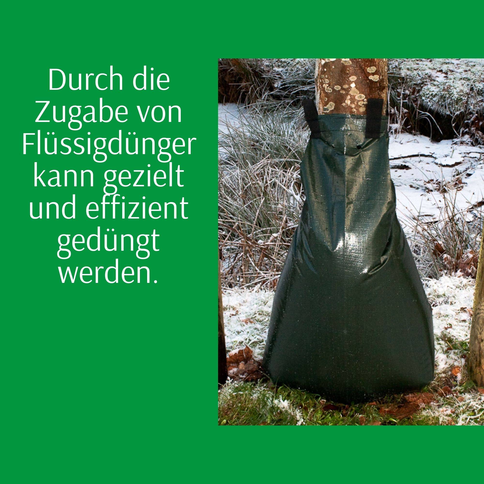 Novatool Sack für Baumbewässerung 75 Liter Grün Bewässerungsbeutel aus robustem PVC