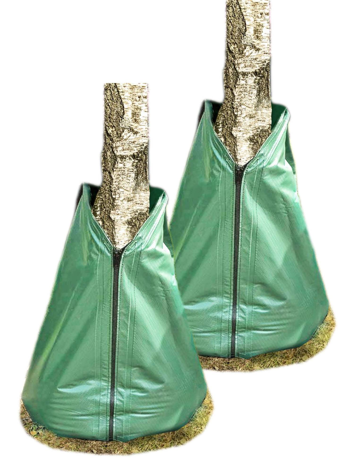 Novatool 2x Säcke für Baumbewässerung 75 Liter Grün Bewässerungsbeutel aus robustem PVC Baumsäcke Bewässerung Baumbewässerung Säcke Wasserbeu