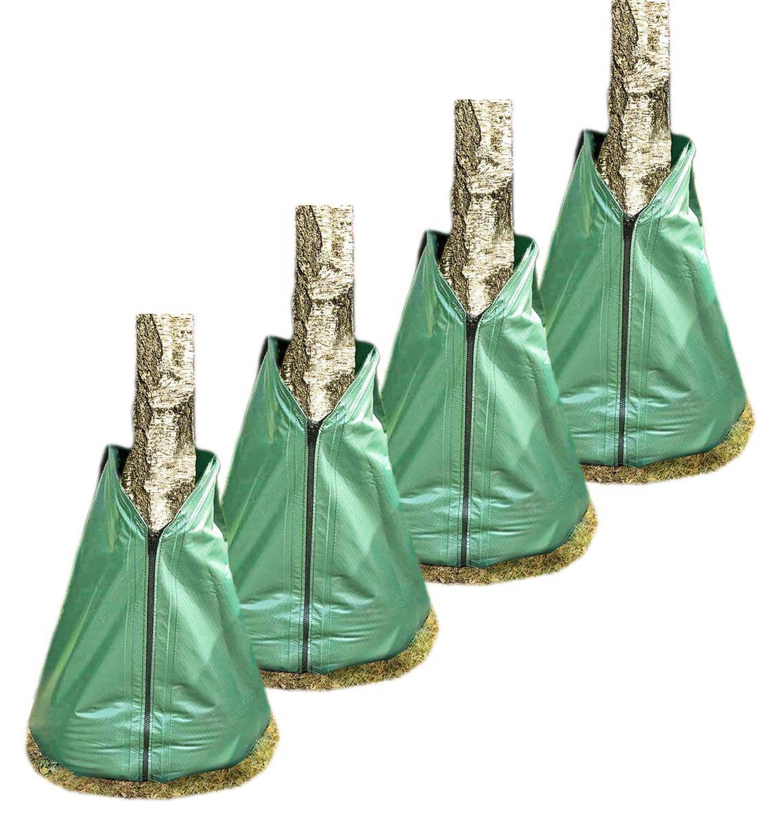 Novatool 4x Säcke für Baumbewässerung 75 Liter Grün Bewässerungsbeutel aus robustem PVC Baumsäcke Bewässerung Baumbewässerung Säcke Wasserbeu