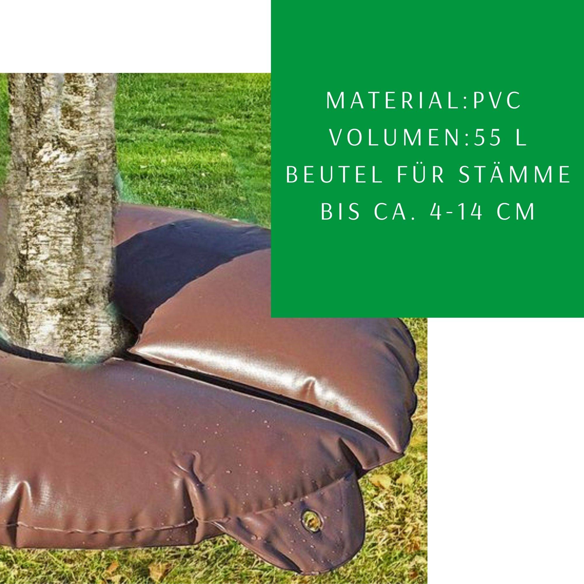 Novatool 2x Säcke für Baumbewässerung 55 Liter Grün Bewässerungsbeutel aus robustem PVC Baumsäcke Bewässerung Baumbewässerung Säcke Wasserbeu