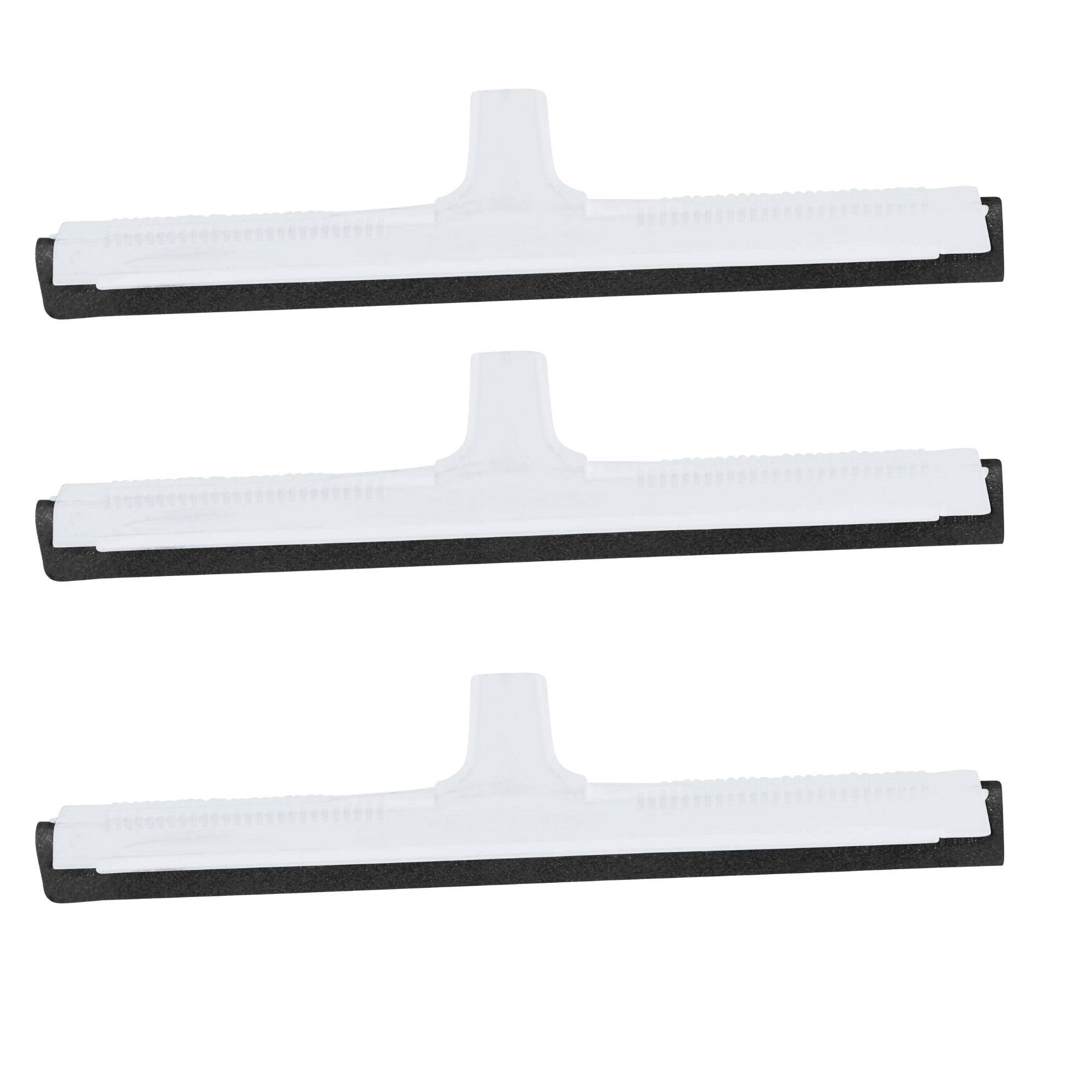 Novaliv 3x Wasserschieber Bodenabzieher Kunststoff 43 cm Dusche Terasse Auto Abzieher Fenster Profi Wasserschieber Fensterabzieher Abzieher