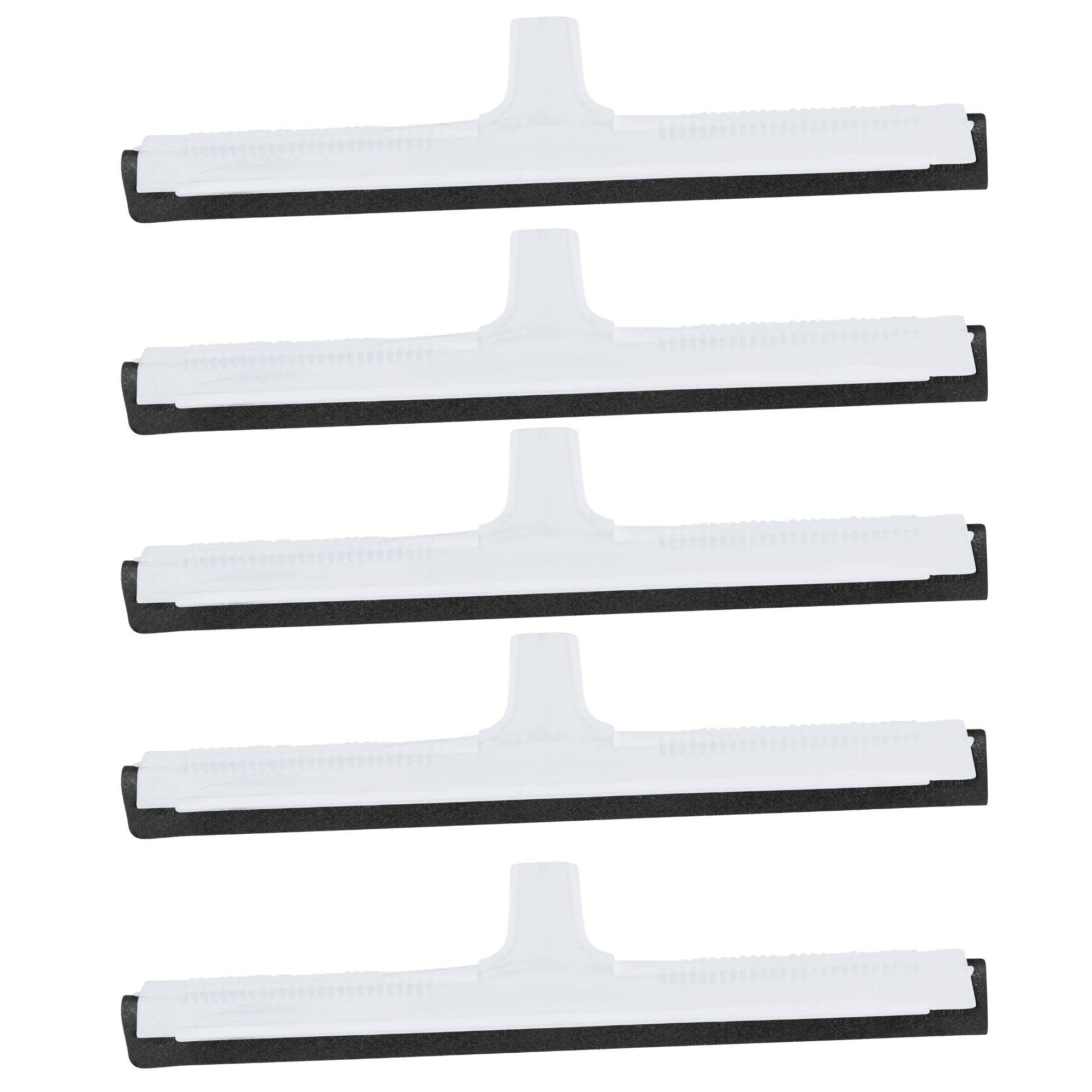 Novaliv 5x Badabzieher Kunststoff 43 cm Dusche Wasser Abzieher Schieber für Boden Wasserabzieher Terasse Boden I Badabzieher DuscheXXL breit Fliesen