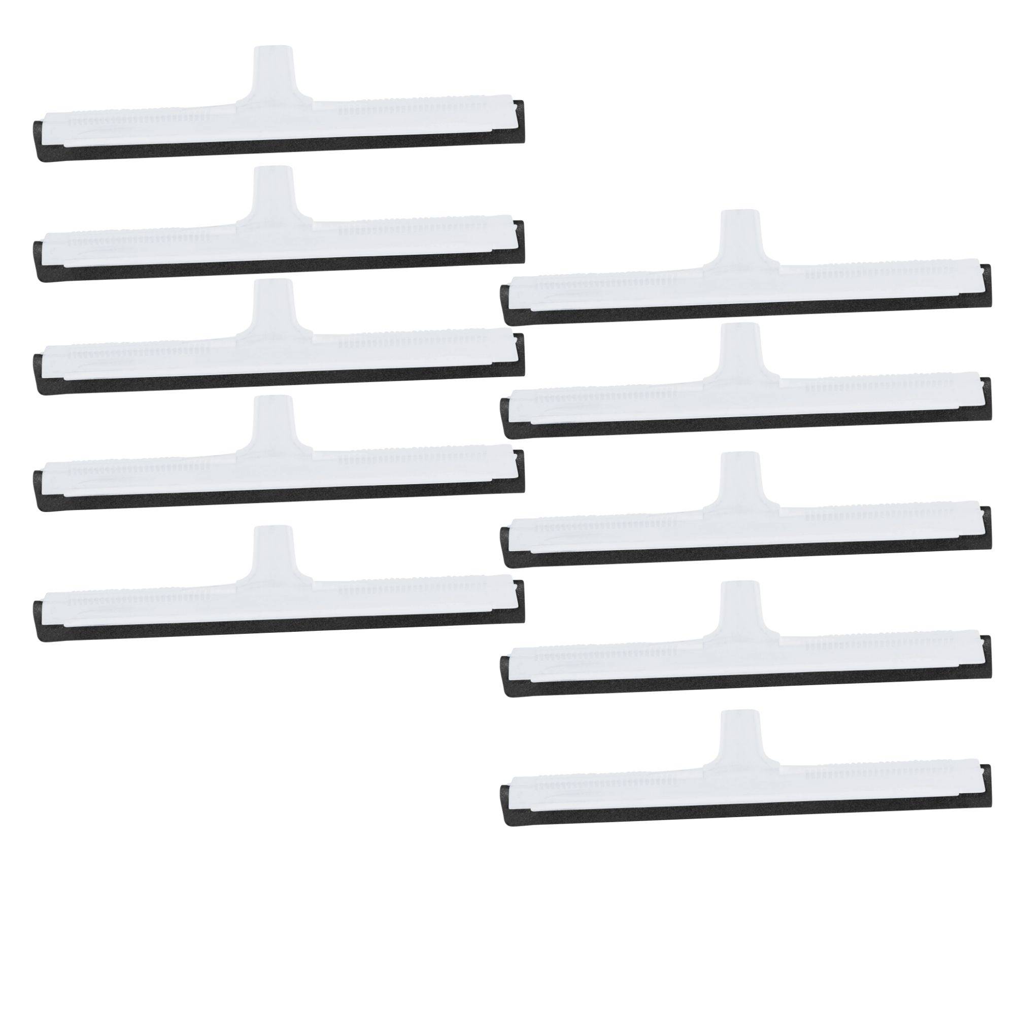 Novaliv 10x Wasserschieber Bodenabzieher Kunststoff 43 cm Wasserschieber Fensterabzieher Abzieher Gummilippe Dusche Terasse Auto Abzieher Fenster