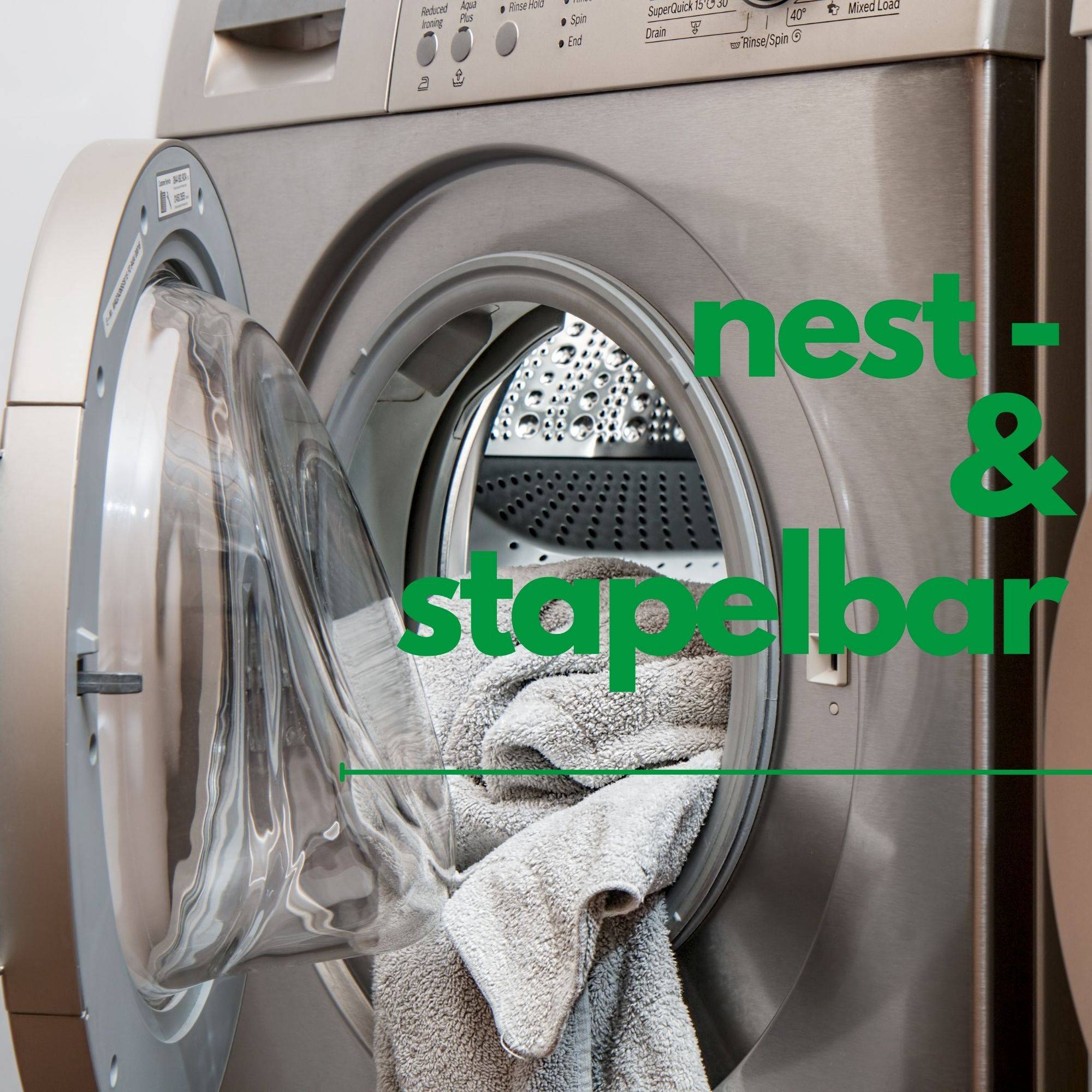 Novaliv 3x Waschmittelbox mit Deckel 7 Liter I Transparent I 23,5 x 18 x 26,5 cm I Box Waschpulver Aufbewahrungsbox mit Henkel Waschmittel