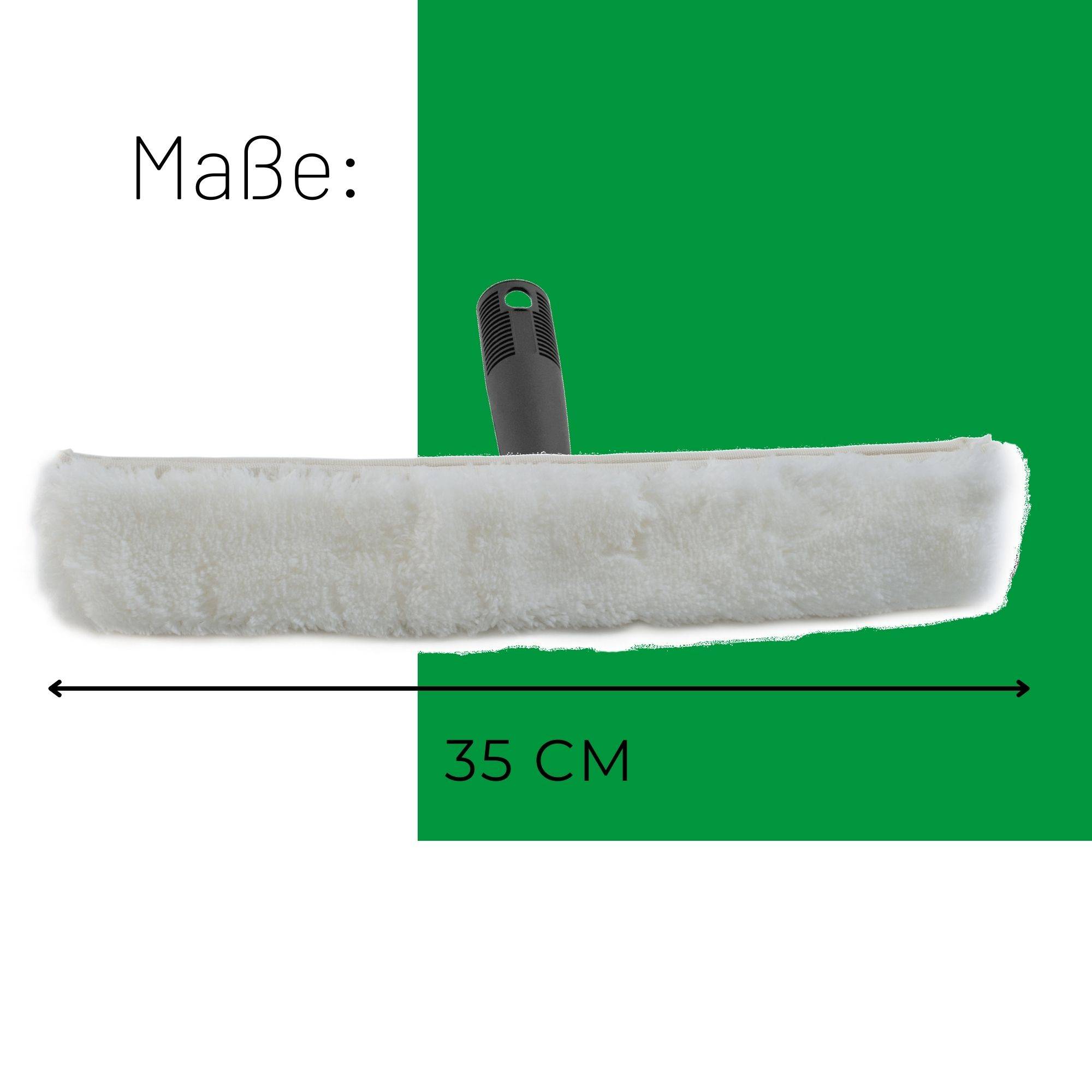 Novaliv Fensterwischer 25 cm + 35 cm Einwascher aus Vlies Einschäumer zum Fensterputzen Fensterwischer Fensterreiniger Fenstereinwäscher Fensterrein