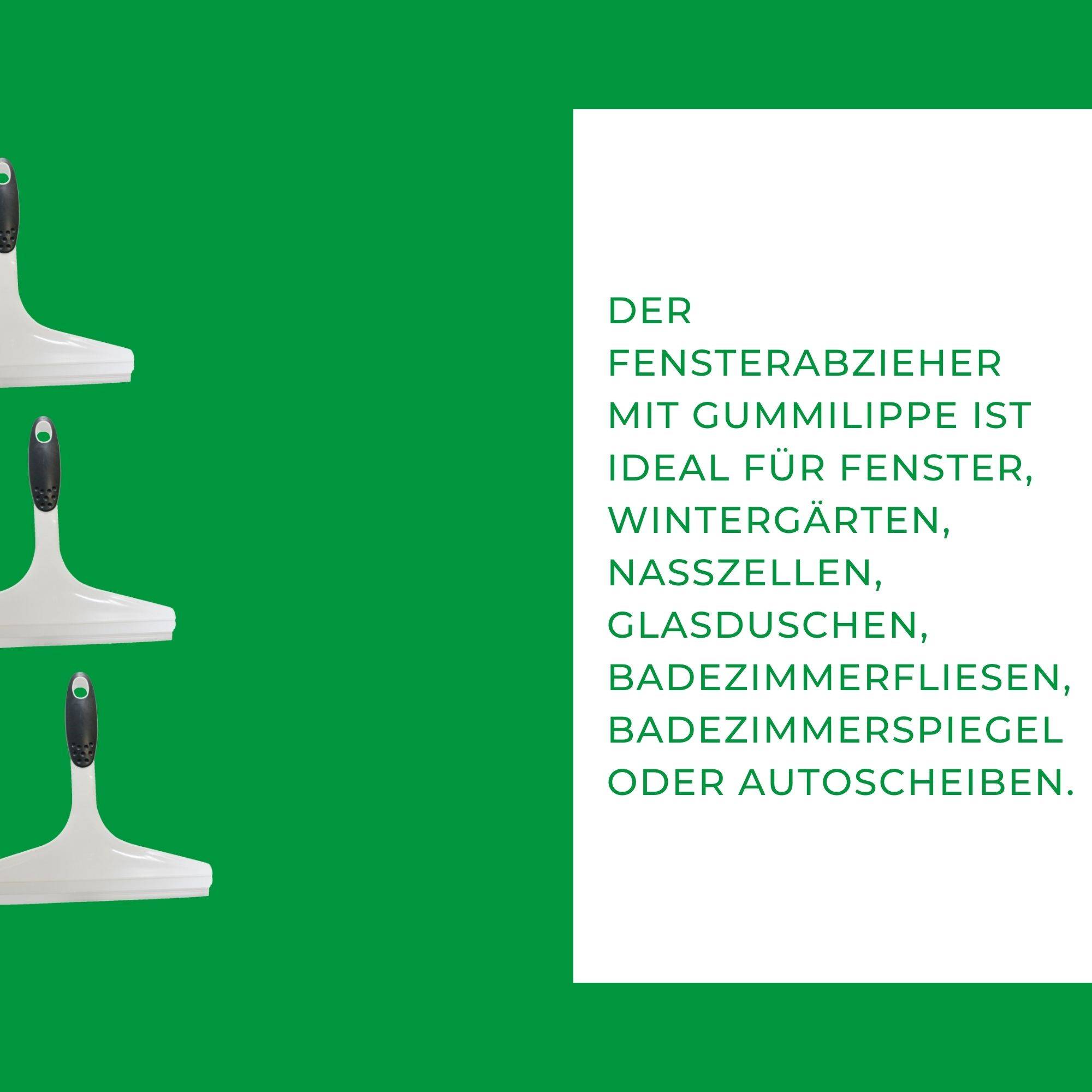 Novaliv Duschabzieher 23,5 cm Weiß ergonomischer Griff Wasserabzieher Dusche Abzieher Scheibenabzieher Glasabzieher Bad accressoires