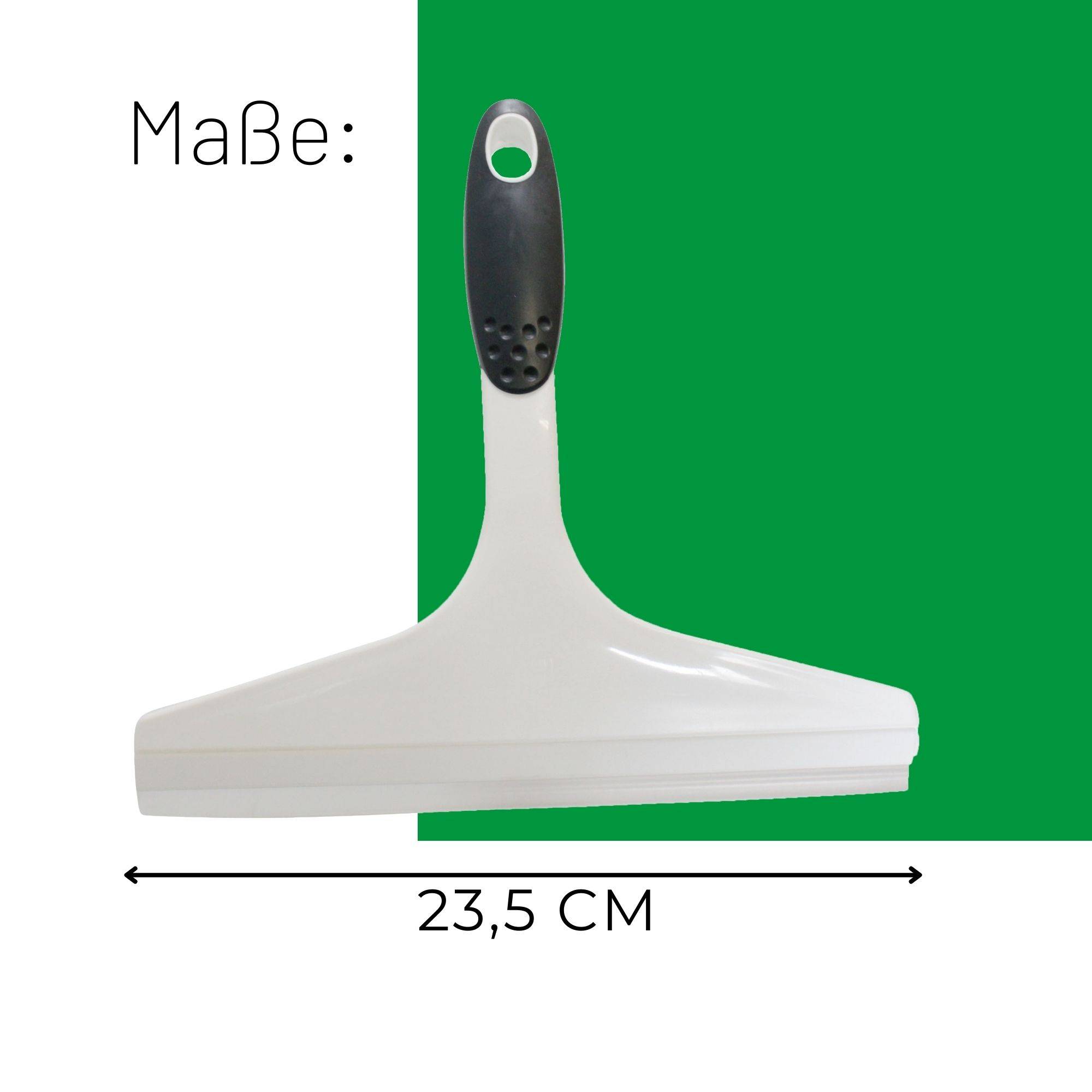 Novaliv 2x Duschabzieher 23,5 cm Weiß ergonomischer Griff Wasserabzieher Dusche Abzieher Scheibenabzieher Glasabzieher Bad accressoires