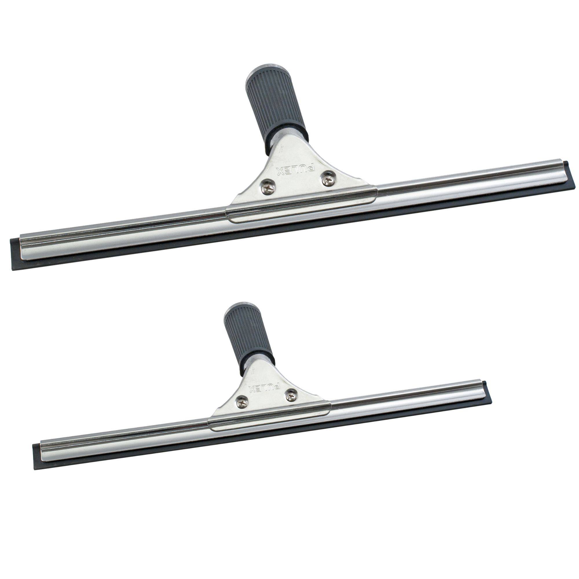 Novaliv Sparset Fensterabzieher Profi 25 cm + 35 cm Fensterreiniger Edelstahl mit auswechselbaren Gummilippe Fensterlippe Fensterreinigung Abzieher