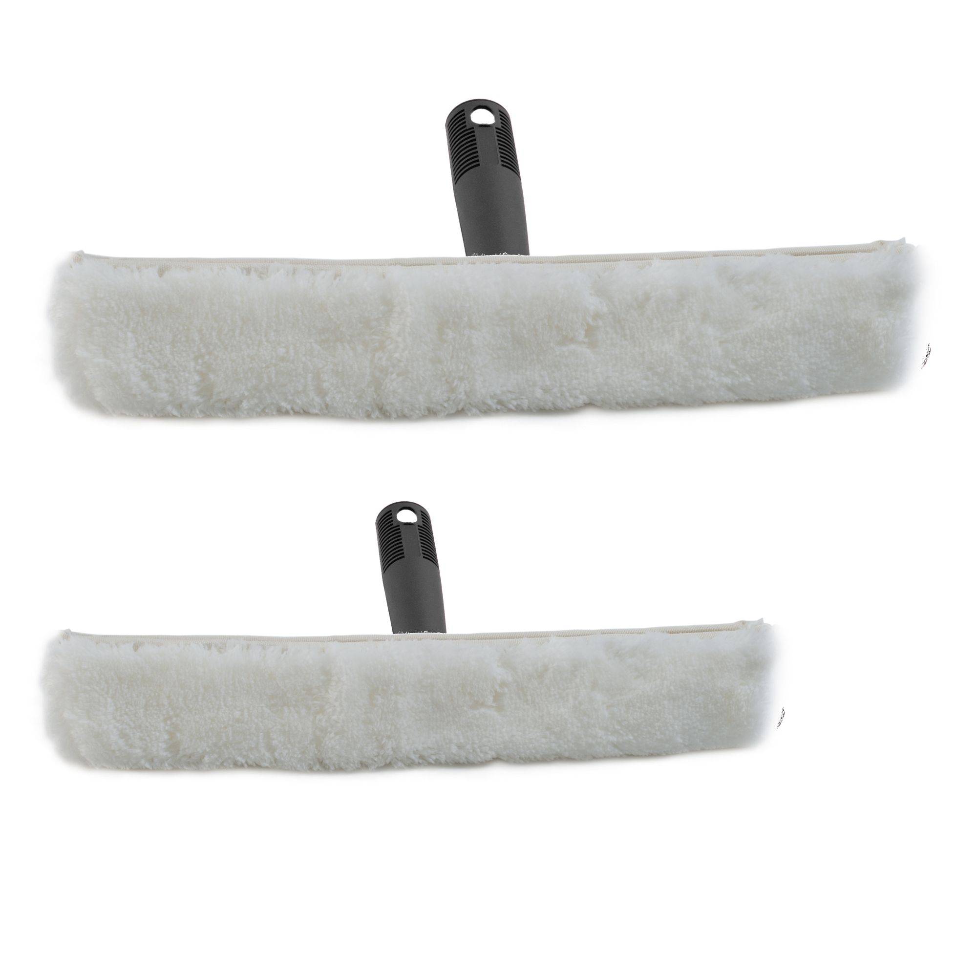 Novaliv Fensterwischer 25 cm + 35 cm Einwascher aus Vlies Einschäumer zum Fensterputzen Fensterwischer Fensterreiniger Fenstereinwäscher Fensterrein