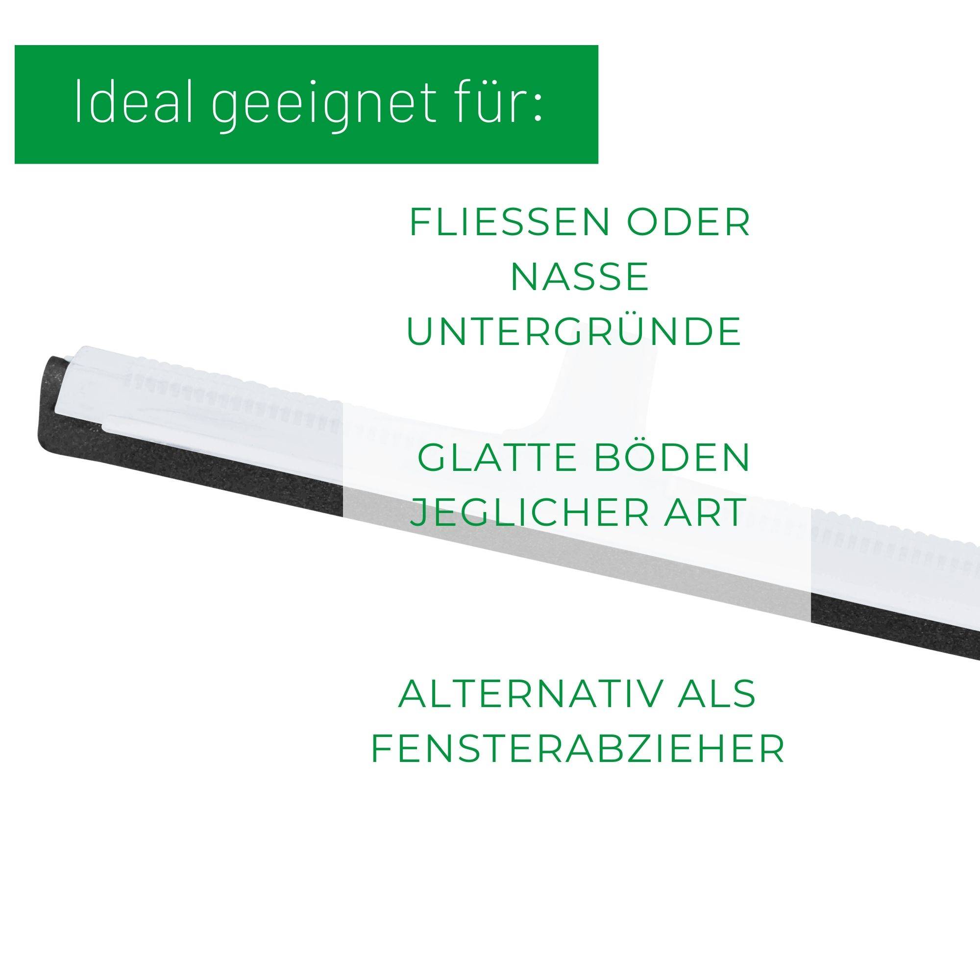 Novaliv 4x Duschabzieher langer Metallstiel Kunststoff 43cm Bodenabzieher Dusche Terasse groß Fensterreiniger Wasserschieber Boden Pool Badabzieher