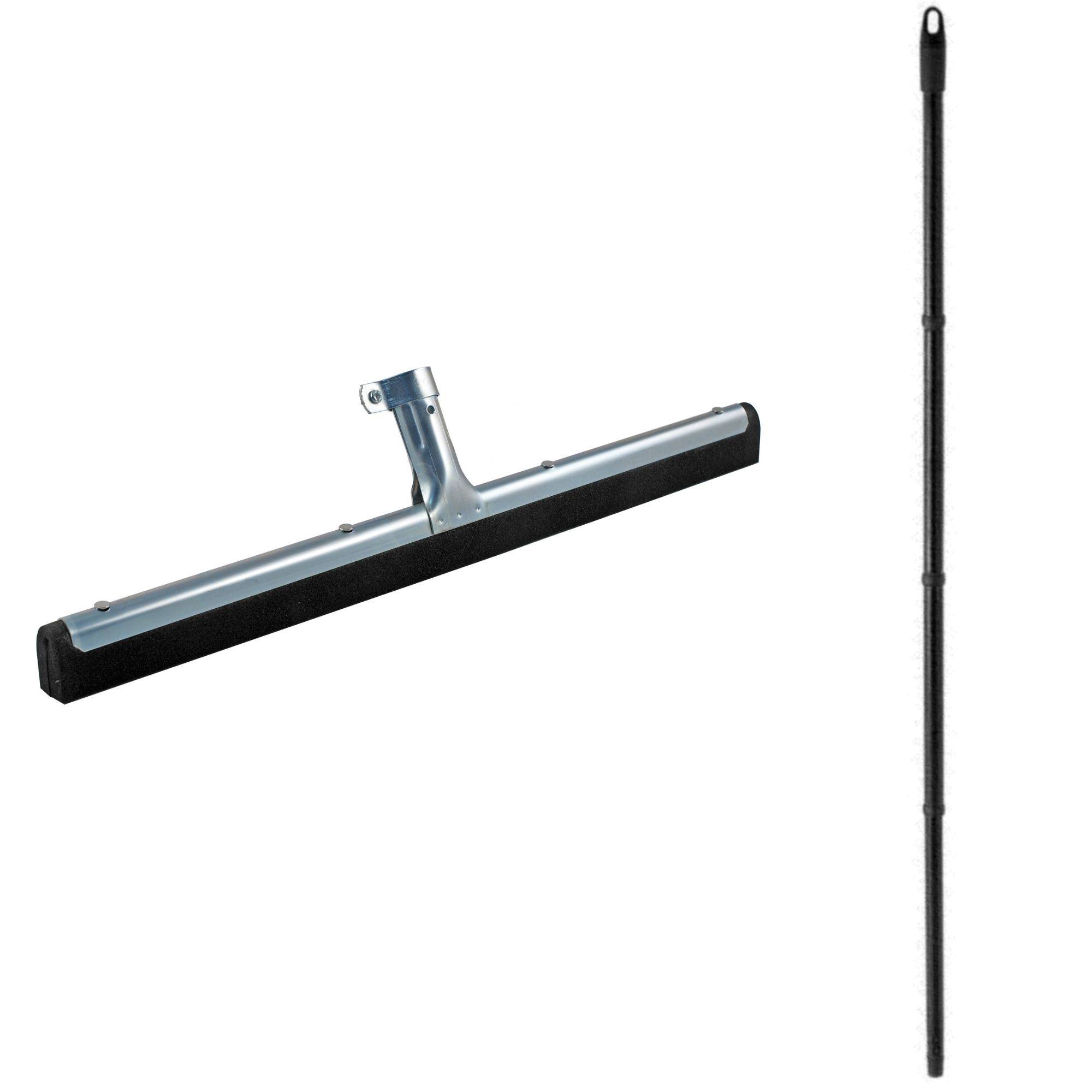 Novaliv Wasserschieber Bodenabzieher 45cm mit Stiel 130 cm Duschabzieher Abzieher Dusche Boden Abzieher Fenster Profi Wasser Abzieher Schieber für