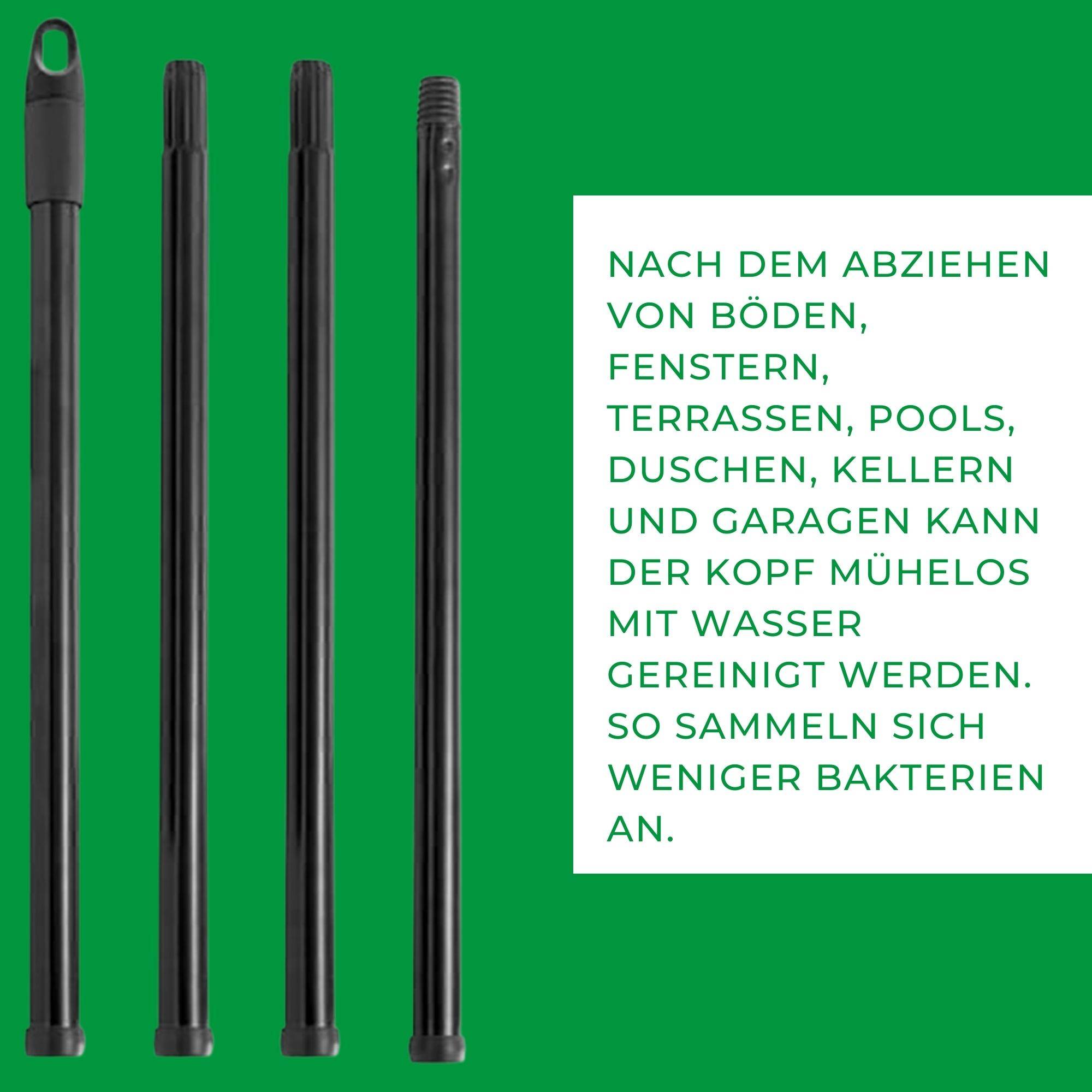 Novaliv 2x Wasserabzieher 60cm Boden mit Stiel Wasserschieber Dusche Bodenabzieher Gummiabzieher Auto Fenster Pool Badabzieher Dusche Edelstahl XXL