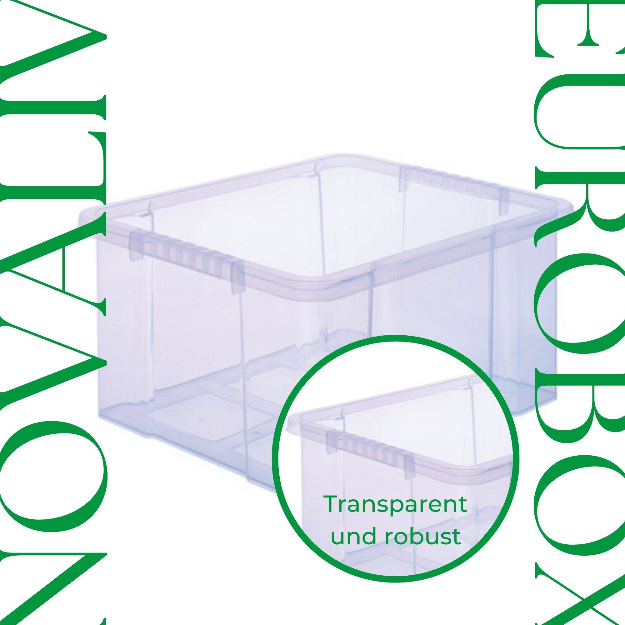Novaliv 12x Aufbewahrungsboxen mit Deckel 5L transparente Nestbar stapelbare Storage boxes mit Clipverschluss Kunststoff BPA-frei 30 x 19 x 14 cm