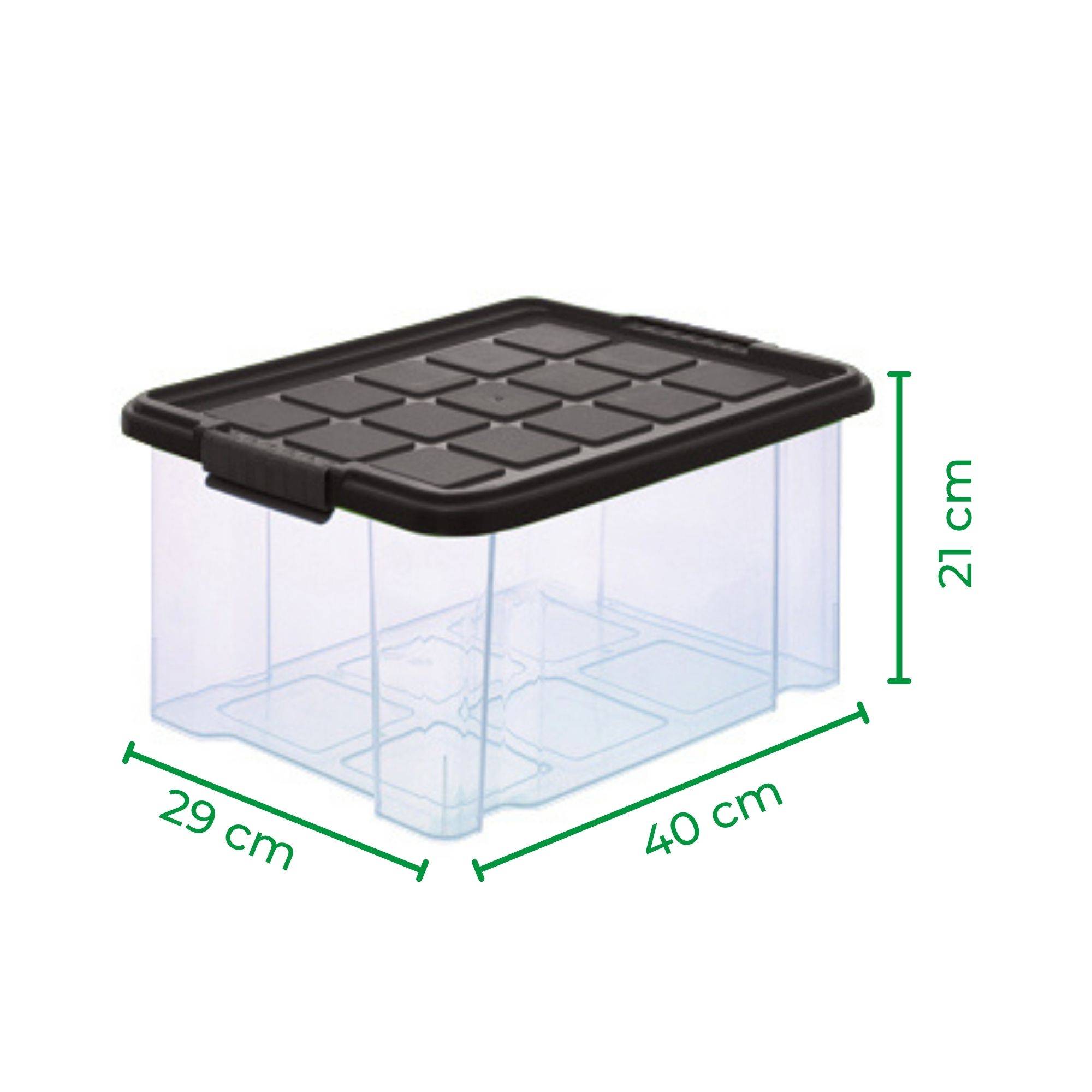 Novaliv 6x Aufbewahrungsboxen mit Deckel 15L transparente Nestbar stapelbare Storage boxes mit Clipverschluss Kunststoffbox BPA-frei 41 x 29 x 20 cm