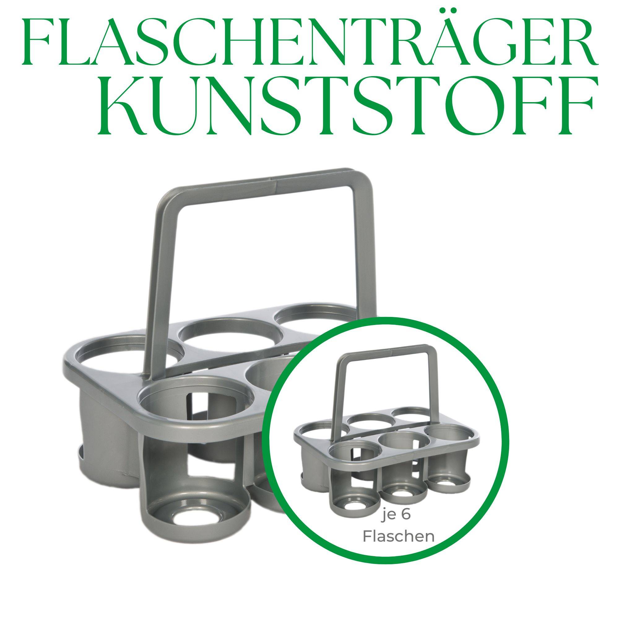 Novaliv 2x Flaschenträger für 12 Flaschen - Stabiler Halt - Getränkekorb Kunststoff, Stapelbar, 32x23x28cm SILBER - Ideal für Küche & Keller Getr