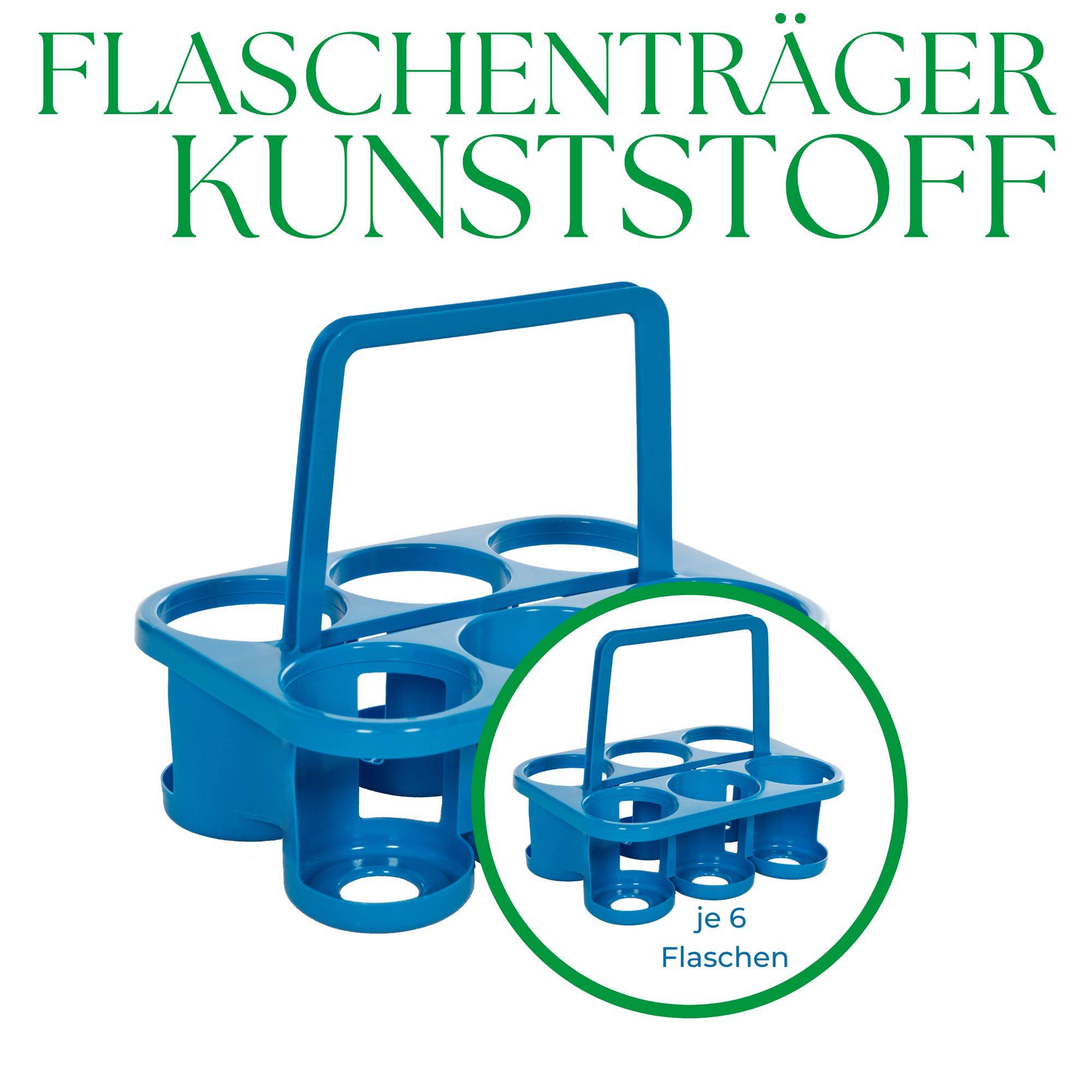 Novaliv 2x Flaschenträger für 12 Flaschen - Stabiler Halt - Getränkekorb Kunststoff, Stapelbar, 32x23x28cm BLAU - Ideal für Küche & Keller Geträ