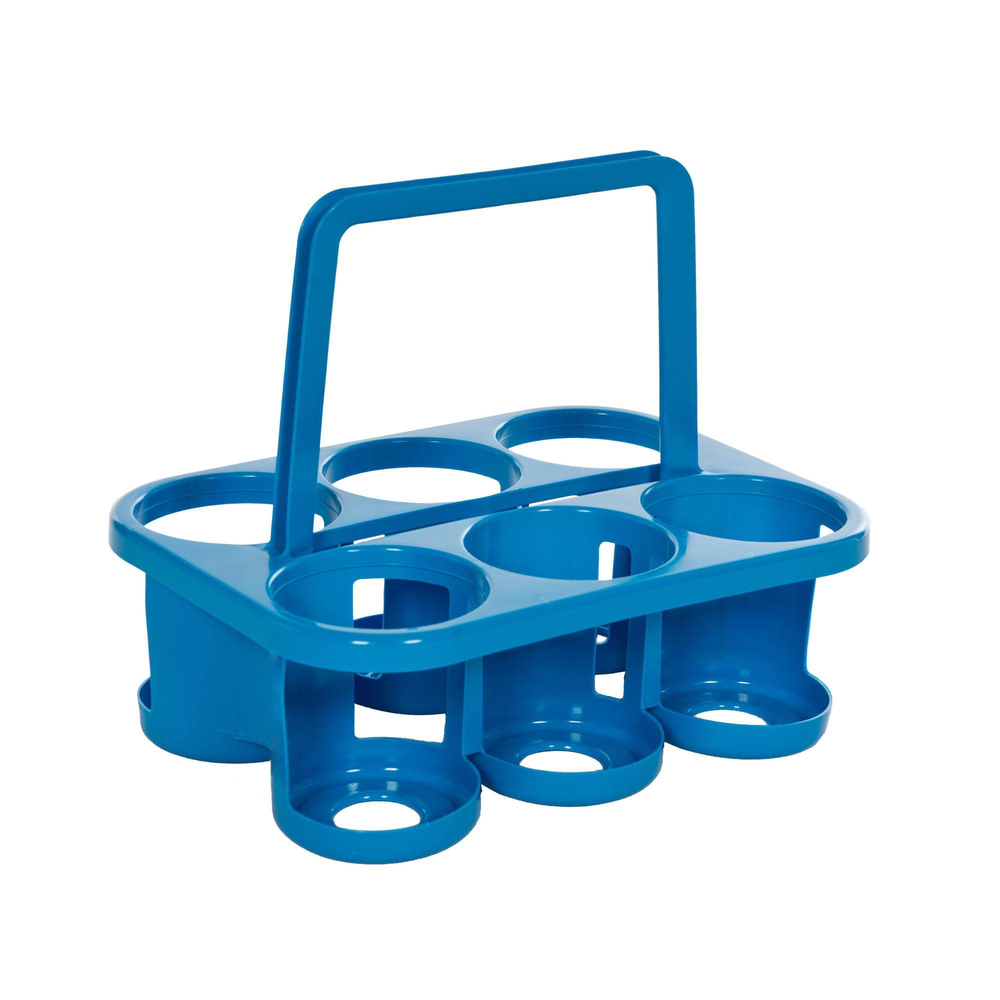 Novaliv Flaschenträger 6 Flaschen - Stabiler Halt - Getränkekorb Kunststoff, Stapelbar, 32x23x28cm BLAU - Ideal für Küche & Keller Getränkekorb B