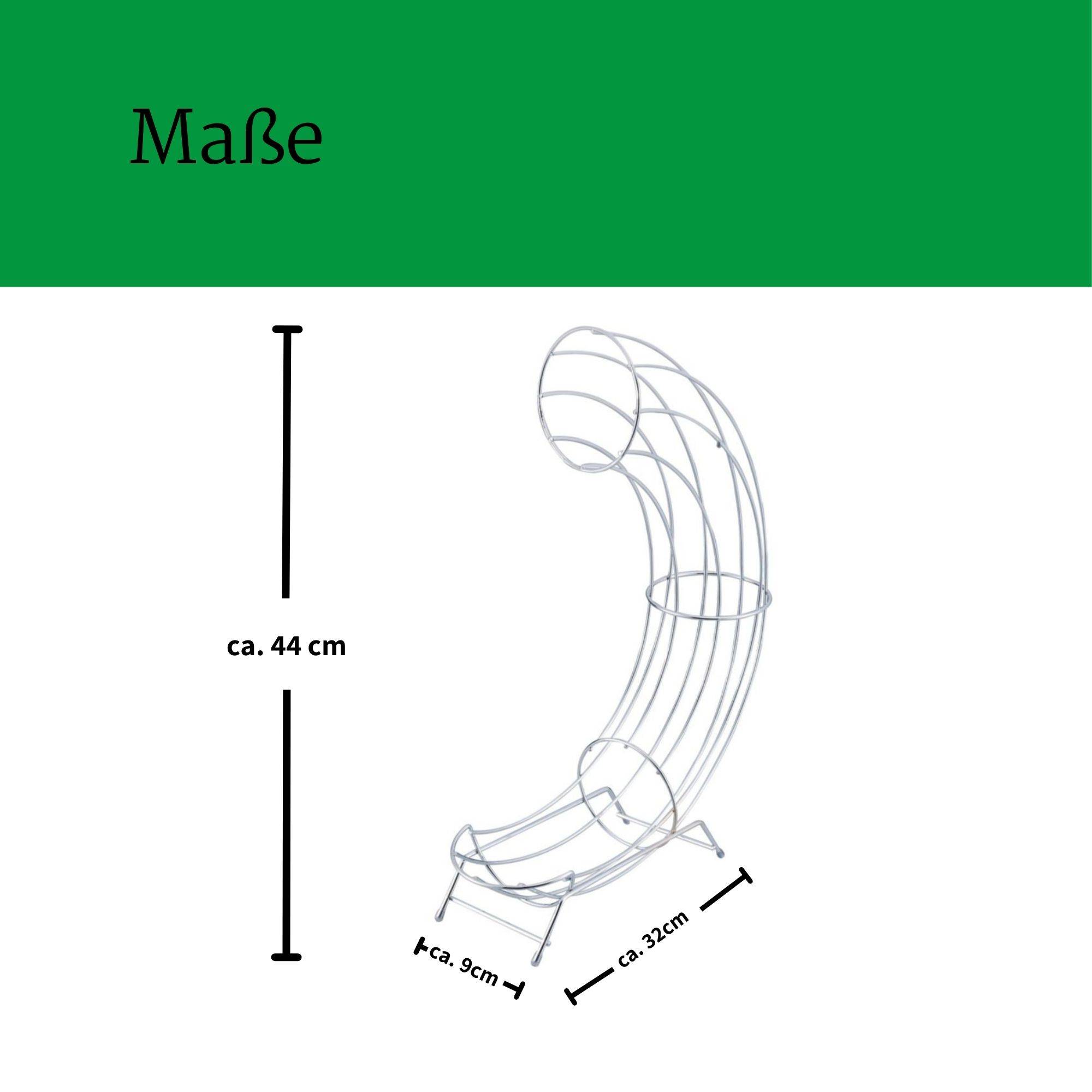 Novaliv 12x praktischer Orangenhalter Obstpender 9x44x32cm aus verchromtem Stahl stilvoll und robust Alternative zur Obstschale Orangenspender