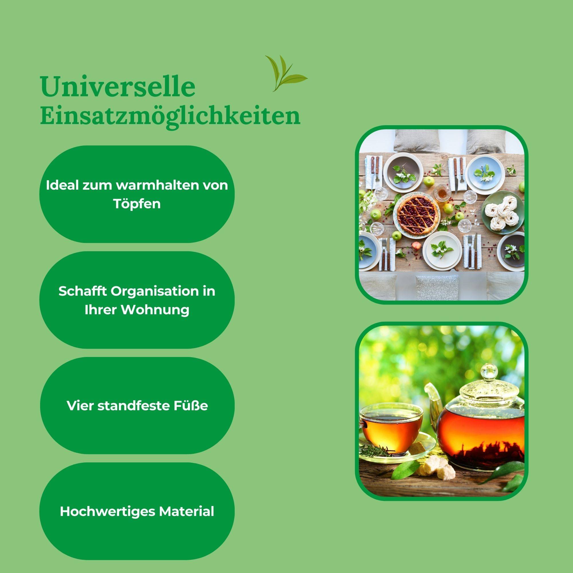 6x Novaliv Stövchen Edelstahl Hält Getränke Lange Warm 17cm Durchmesser Silberfarben Hitzebeständig und Langlebig Tassenwärmer Kaffeewärmer Warm