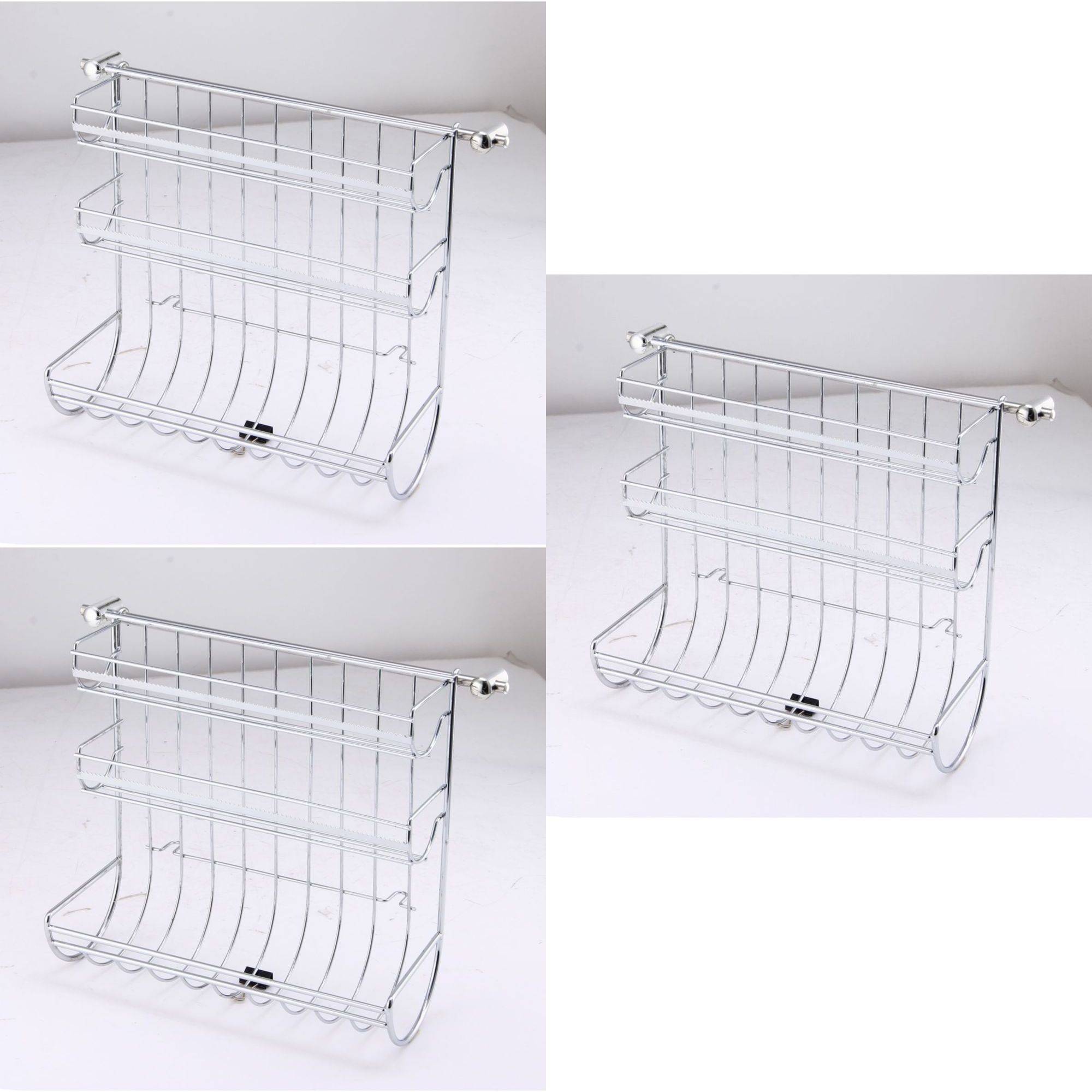 Novaliv 3 Stück Küchenleisten mit Rollenhalter 31x33x17cm Küchenrollenhalter Relingsystem Hängeleiste und Küchenutensilienhalter für eine organi