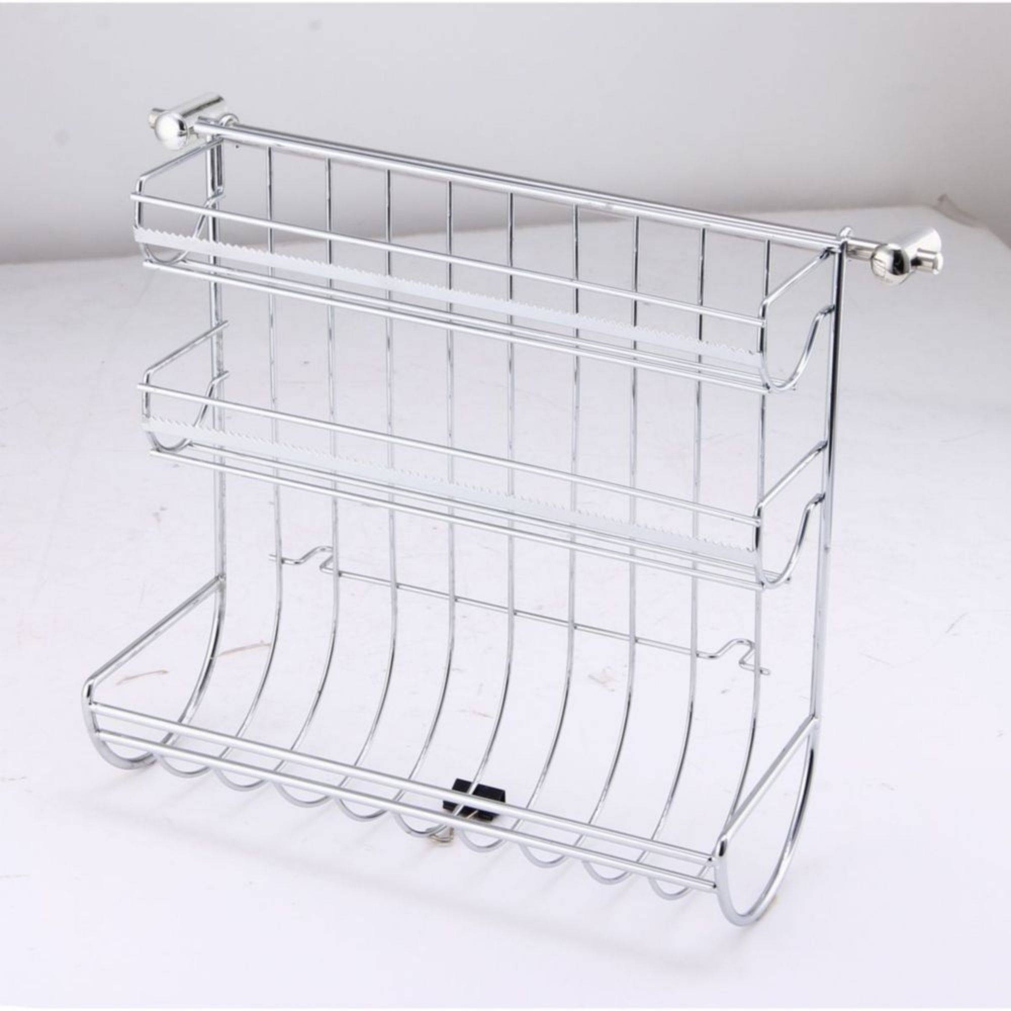 Novaliv 1x Küchenleiste Halterung mit Rollenhalter 31x33x17cm Küchenrollenhalter Hängeleiste Relingsystem und Küchenutensilienhalter für eine org