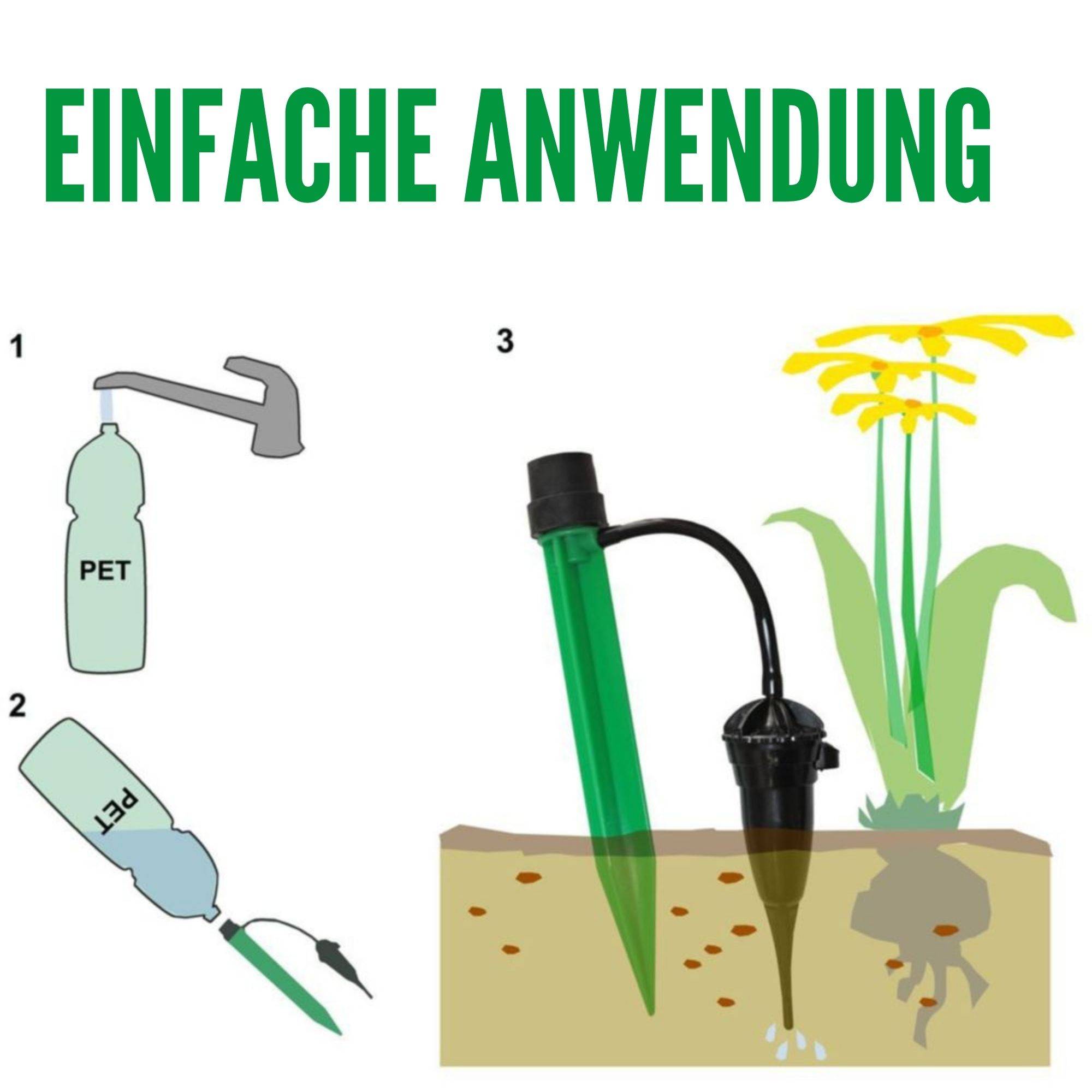 Novatool 20 Stück Automatisches Bewässerungssystem für Gewächshaus BEWÄSSERUNG BIS 30 TAGE Tropfschlauch Bewässerung Urlaubsbewässerung Garten
