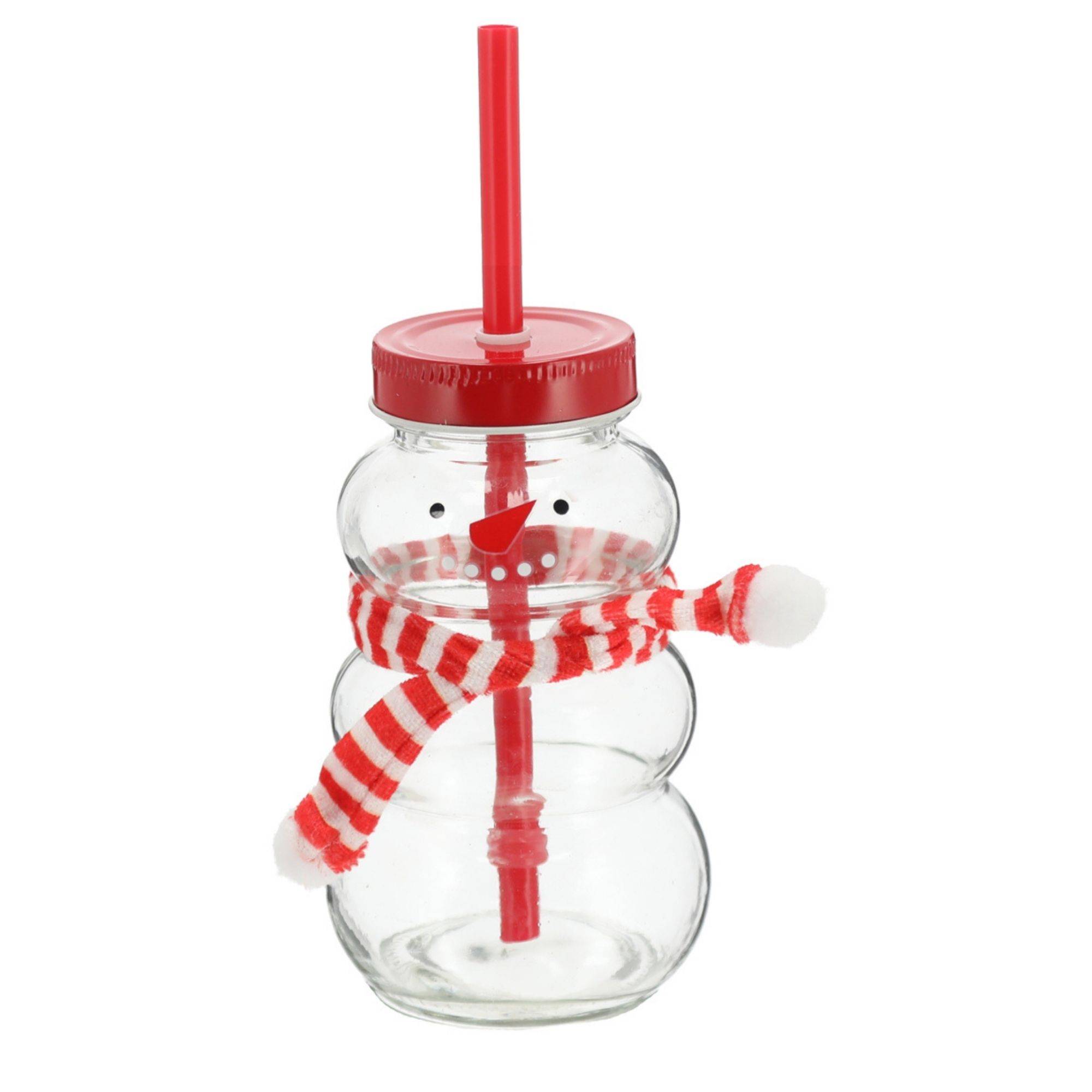 Novaliv Tasse Glühwein 260 ml Personalisierte Weihnachtstasse mit Trinkhalm - Schneemann als Glühweinbecher - Weihnachts Motiv Tasse mit Deckel und