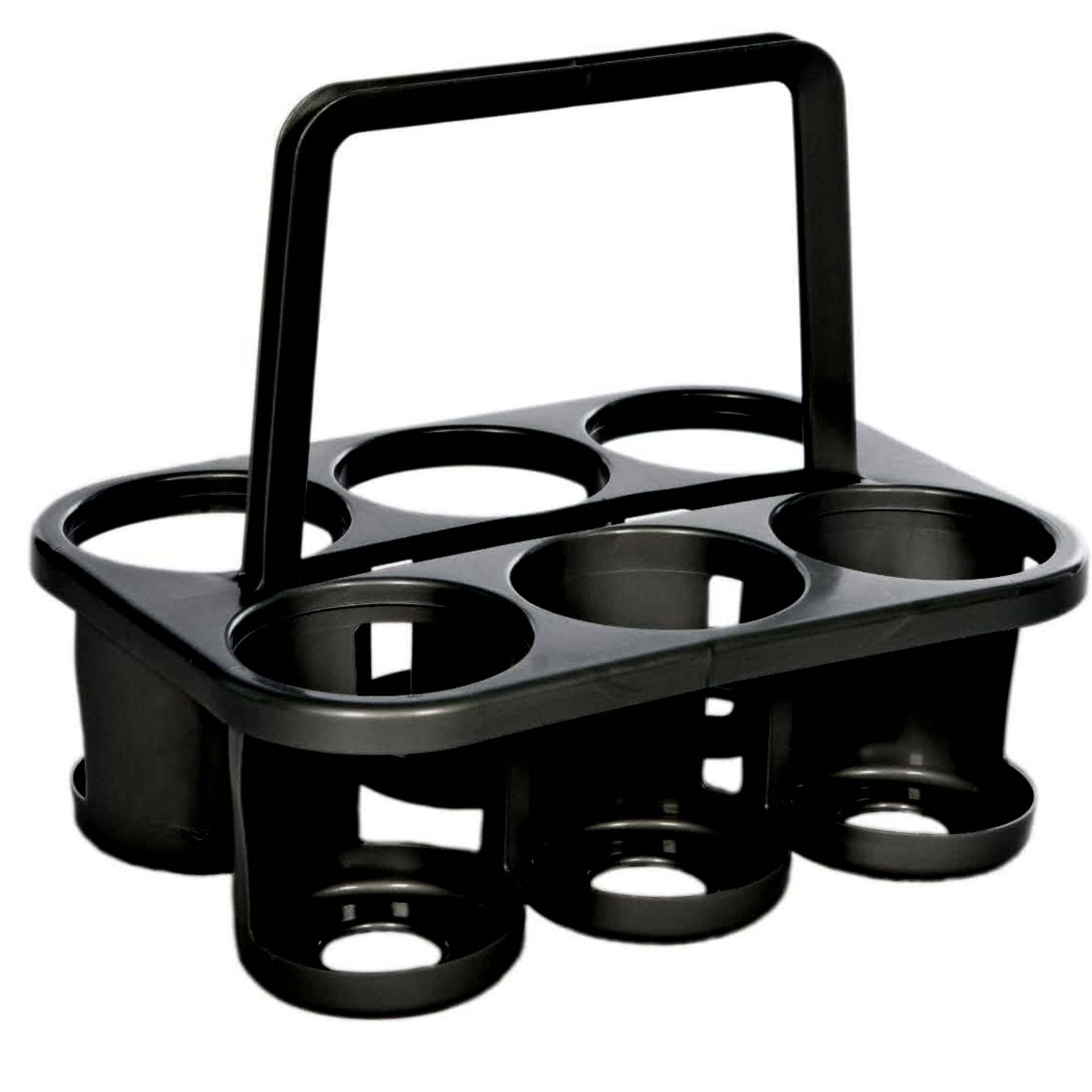 Novaliv Flaschenträger 6 Flaschen - Stabiler Halt - Getränkekorb Kunststoff, Stapelbar, 32x23x28cm Anthrazit - Ideal für Küche & Keller - Getränk