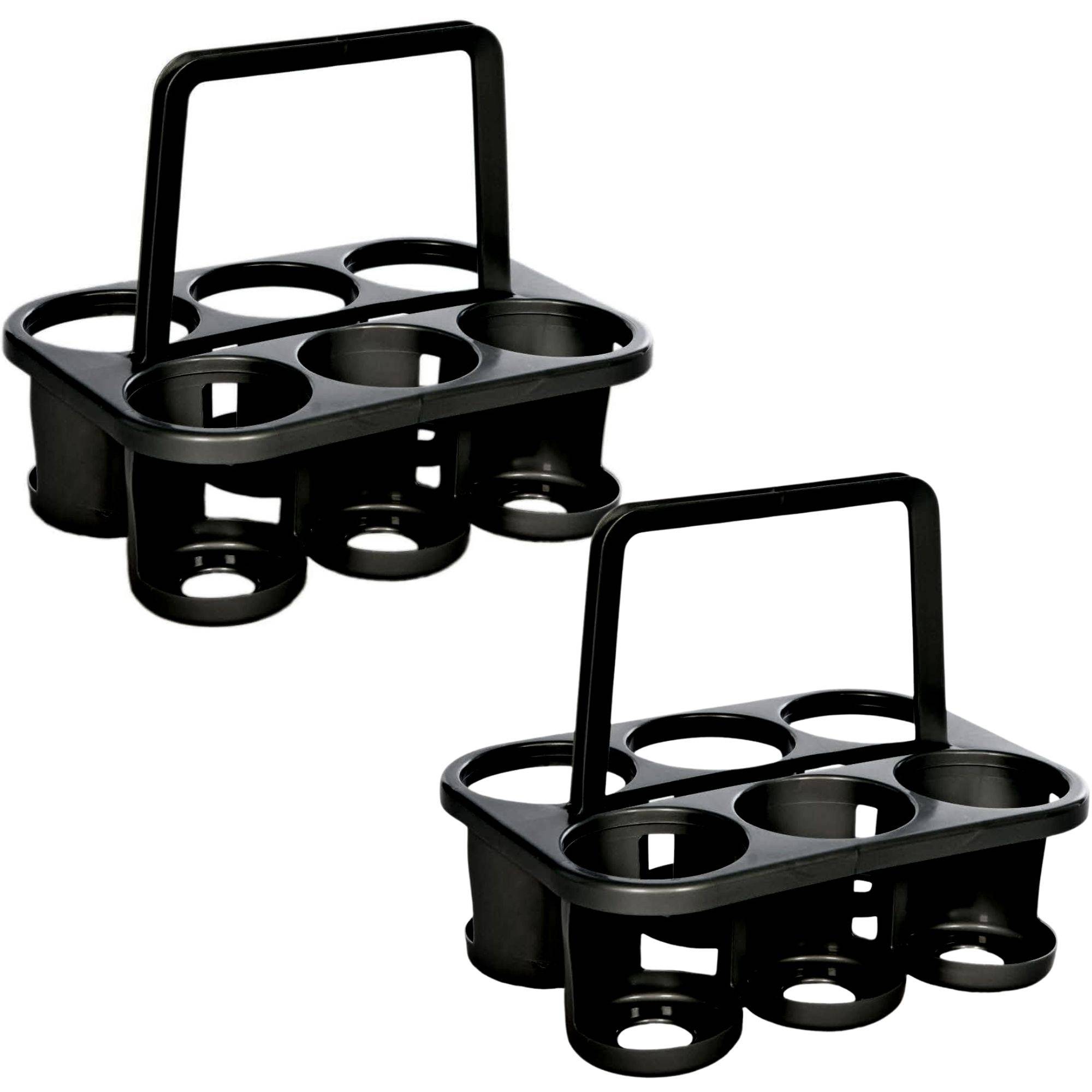 Novaliv 2x Flaschenträger für 12 Flaschen - Stabiler Halt - Getränkekorb Kunststoff, Stapelbar, 32x23x28cm Anthrazit - Ideal für Küche & Keller G