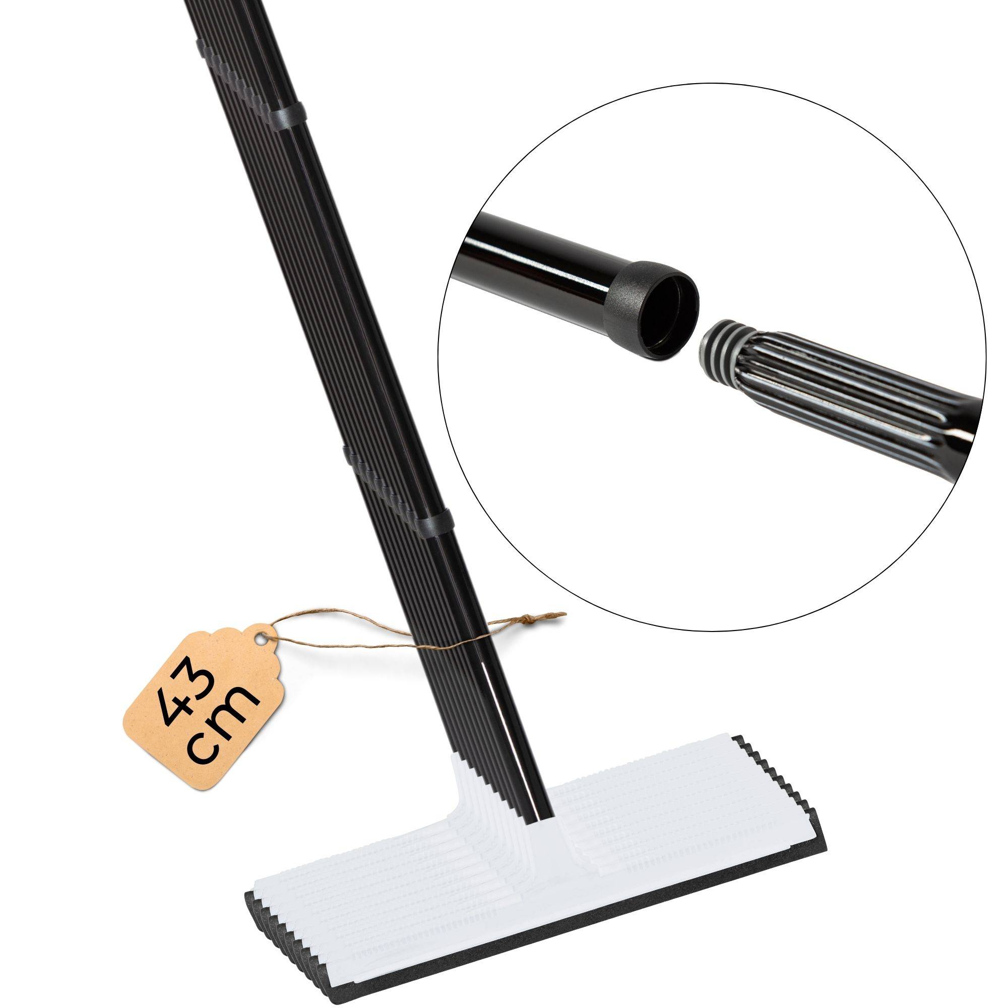 Novaliv 10x Fliesenabzieher Dusche Boden mit Stiel Wasserabzieher für Boden Garten Bad Terasse Auto Wasserschieber Boden Pool Badabzieher XXL breit