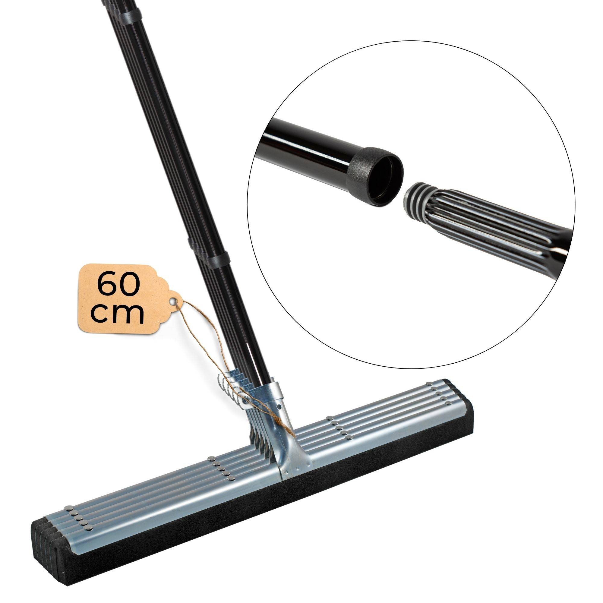 Novaliv 5x Wasserabzieher Boden Dusche 60 cm Auto mit 137 cm Stiel Duschabzieher Abzieher Dusche Boden Abzieher Fenster Profi Wasserschieber