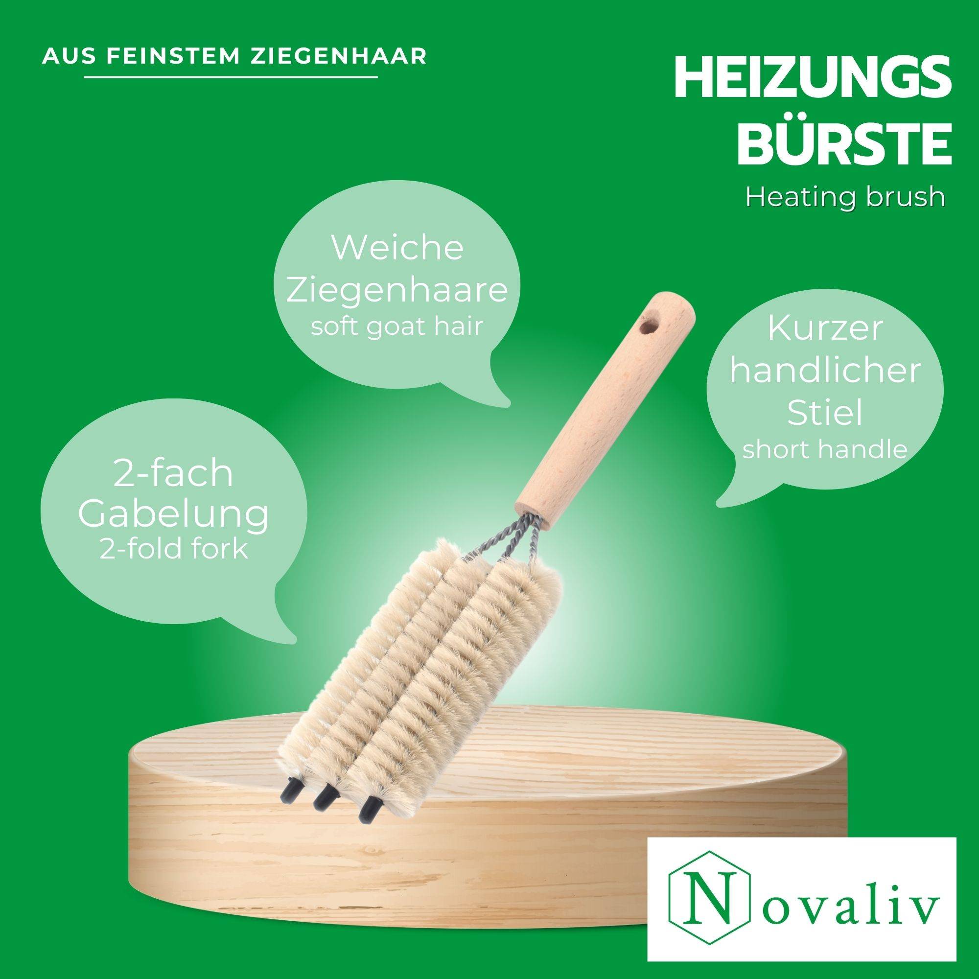 Novaliv 3x Jalousienbürste Jalousien Rolladenbürste Rollo Reinigungsbürste 25x8x3cm IDEAL auch als Heizung Reinigungsbürste 3-fach Gabel Jalousien