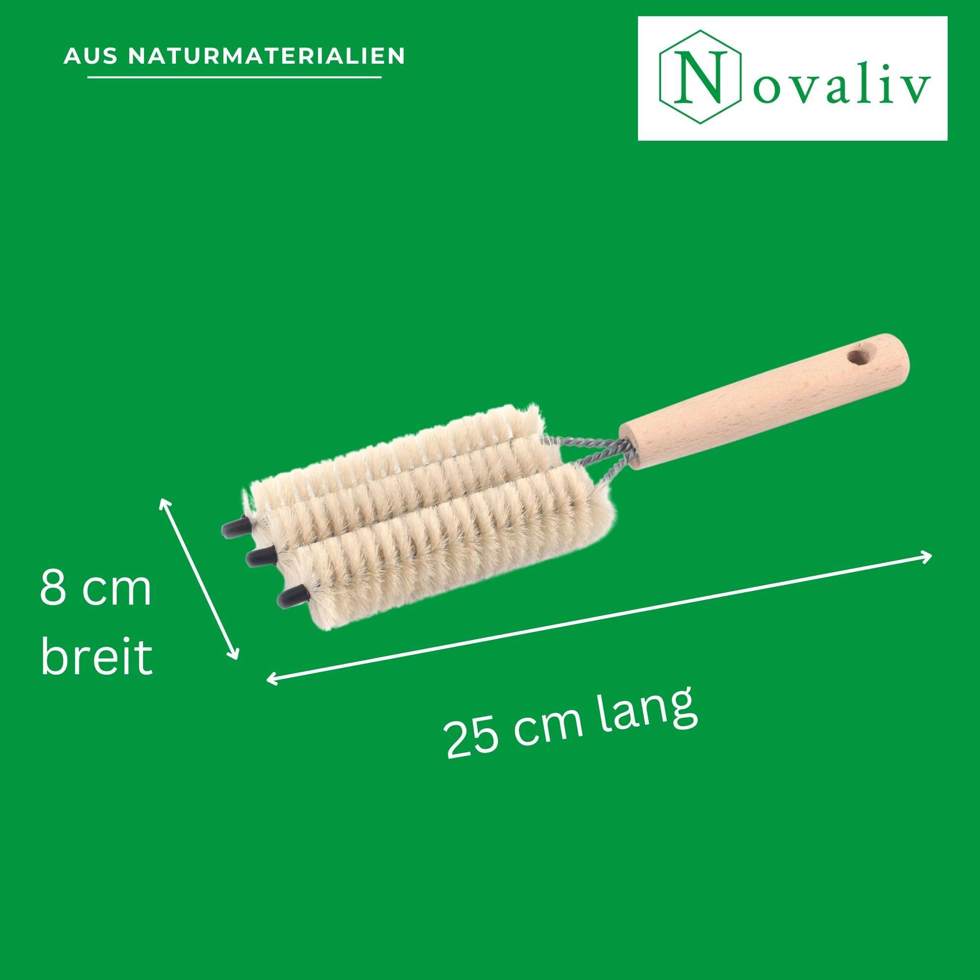 Novaliv Heizkörperbürste Rippenheizkörper Heizungsbürste Heizkörper Reinigungsbürste 25x8x3cm IDEAL als Heizung Reinigungsbürste Rippen 3-fach