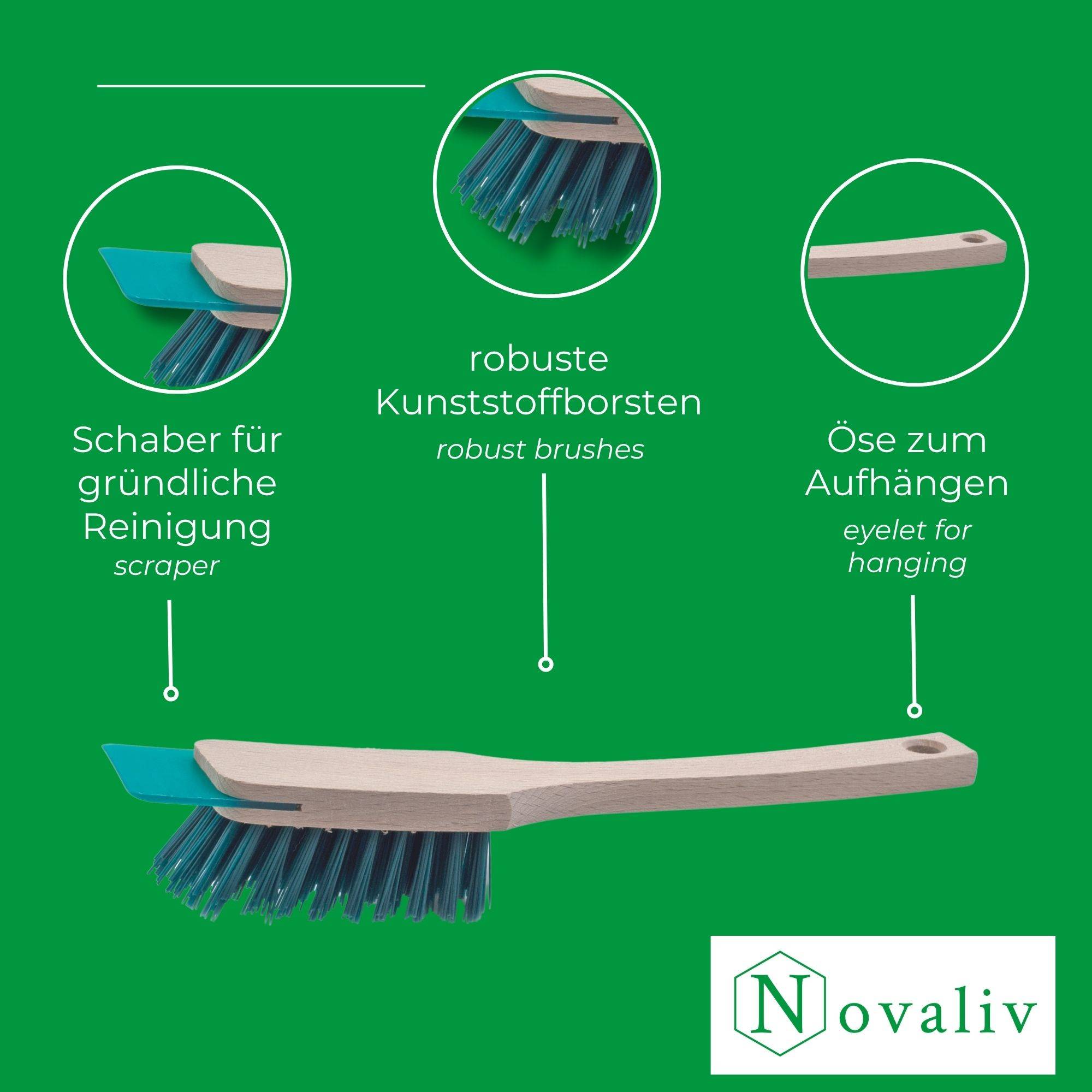 Novaliv 2er Set Bürste Rasenmäher Reiniger Rasenmäherbürste mit Schaber 30cm Rasenmäher Bürste für Elektro Aufsitzrasenmäher & Sitzrasenmäher