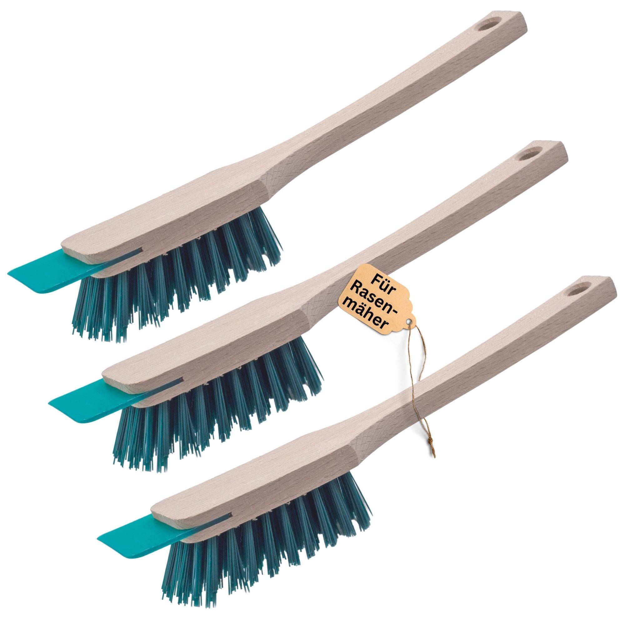 Novaliv 3 Stück Bürste Rasenmäher Reiniger Rasenmäherbürste mit Schaber 30cm Rasenmäher Bürste für Elektro Aufsitzrasenmäher & Sitzrasenmähe