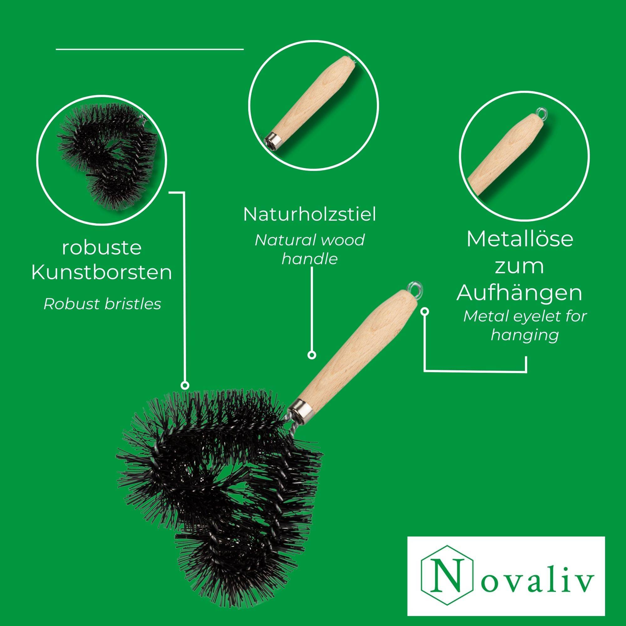 Novaliv Bürste Rasenmäher Reiniger Rasenmäherbürste 25cm Rasenmäher Bürste für Elektro Aufsitzrasenmäher & Sitzrasenmäher als auch Handfeger