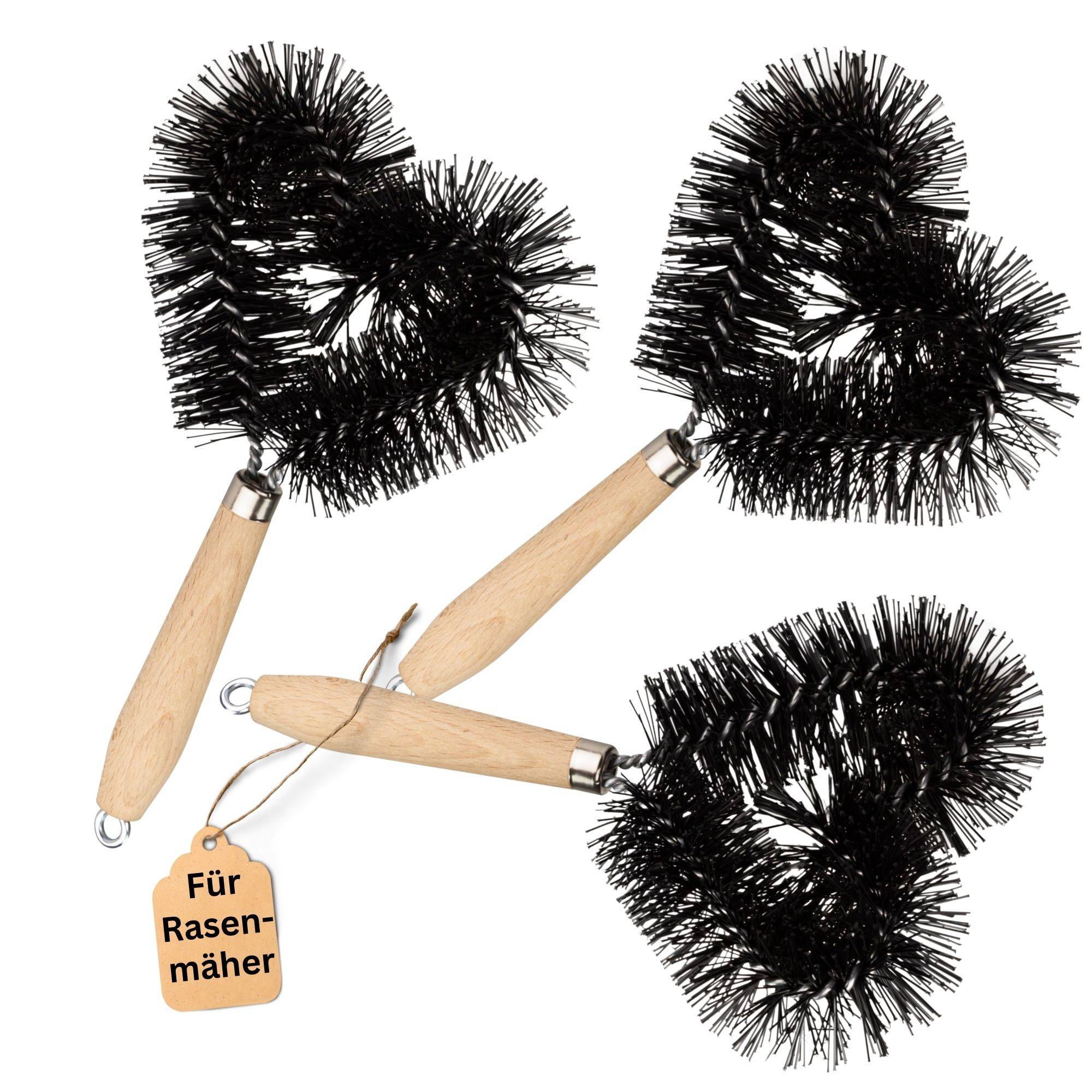 Novaliv 3 Stück Bürste Rasenmäher Reiniger Rasenmäherbürste 25cm Rasenmäher Bürste für Elektro Aufsitzrasenmäher & Sitzrasenmäher als auch H