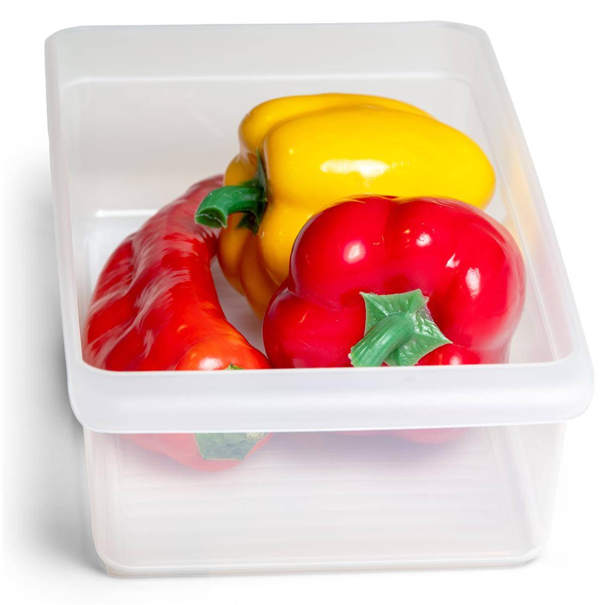 Novaliv Kühlschrank Organizer 30,5 x 7,5 x 16 cm BPA-frei Ordnung Made in Germany Kühlschrankorganiserset Lebensmittelecht Aufbewahrung für Küche