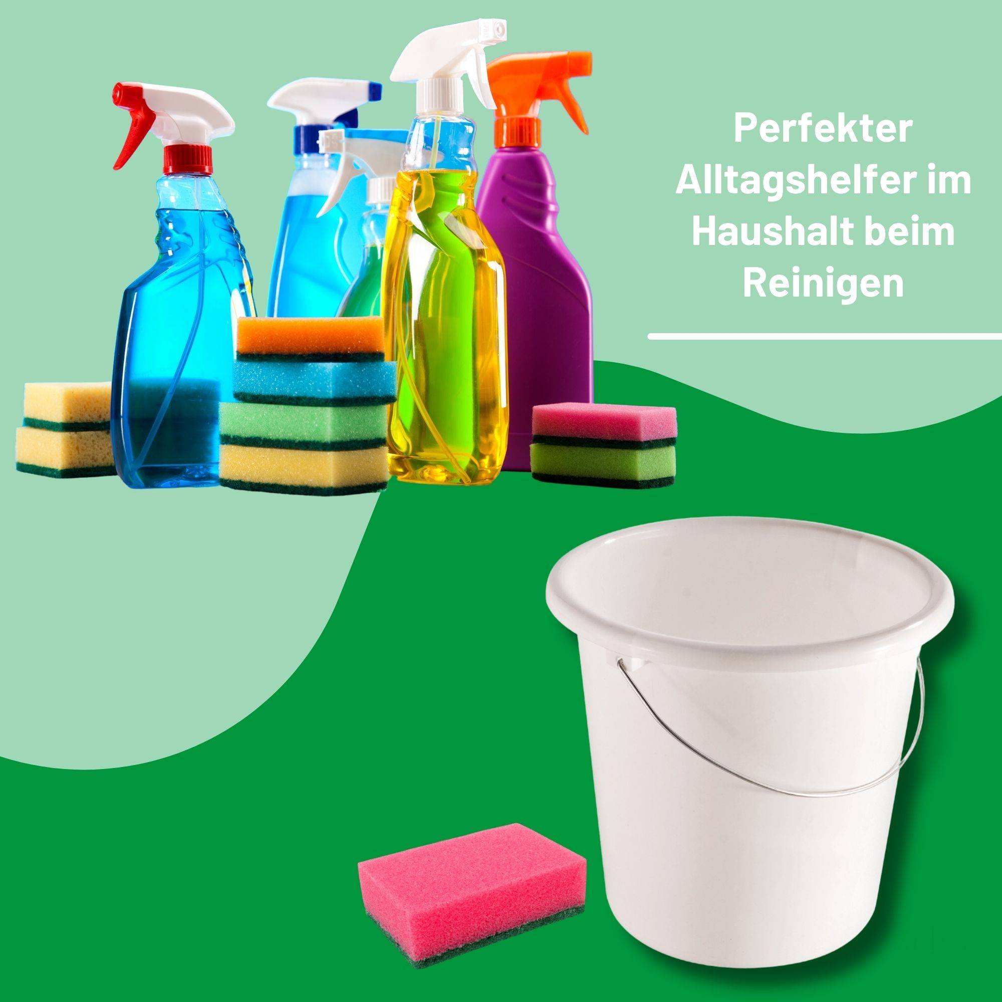 Novaliv 10 Stück Eimer 5L Weiß mit Maßeinteilung - Putzeimer 5 Liter ⌀ 22,5 cm Praktischer Allrounder mit Skala für Haushalt & Garten ideal als