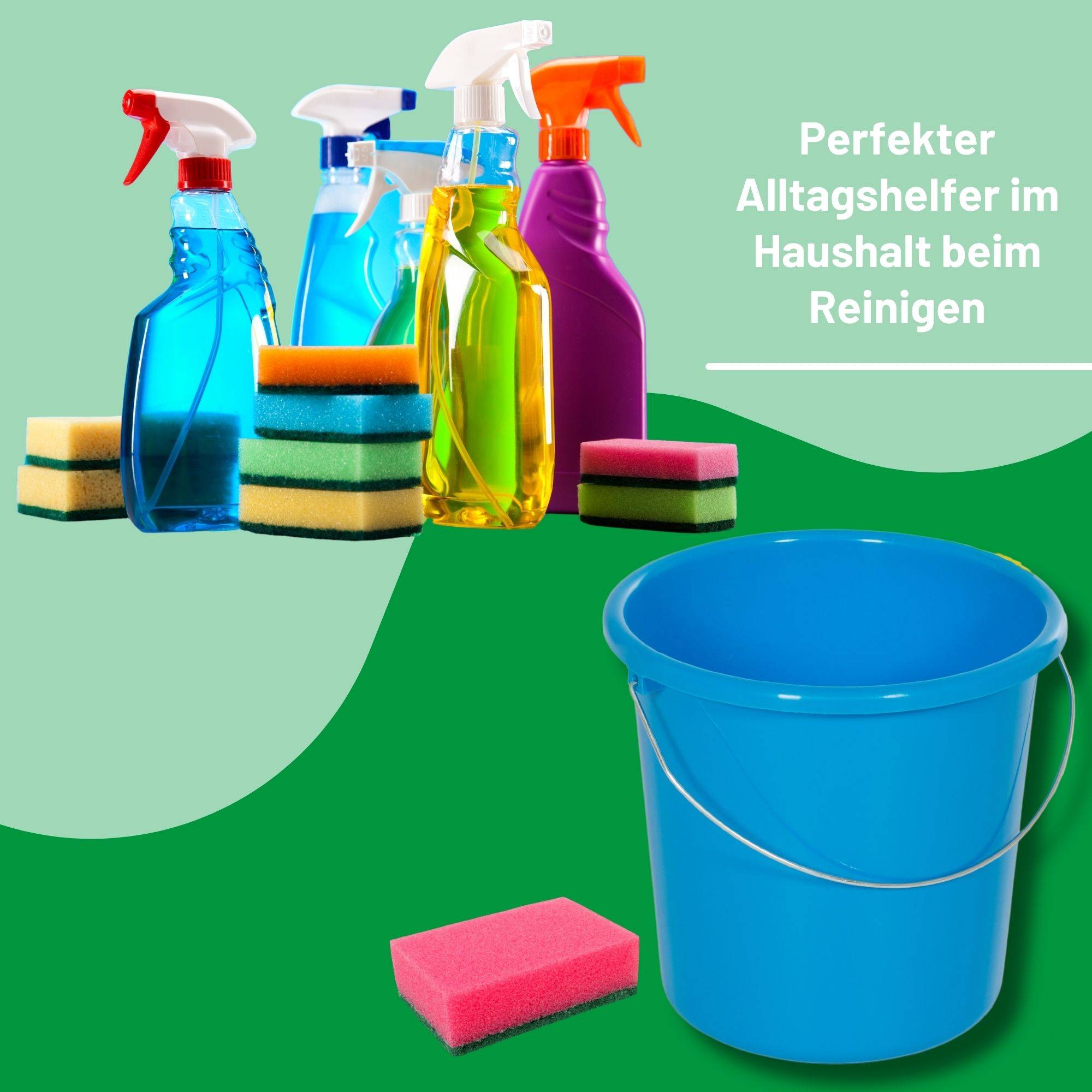 Novaliv 4 Stück Eimer 5L Blau mit Maßeinteilung - Putzeimer 5 Liter ⌀ 22,5 cm Praktischer Allrounder mit Skala für Haushalt & Garten ideal als Ha