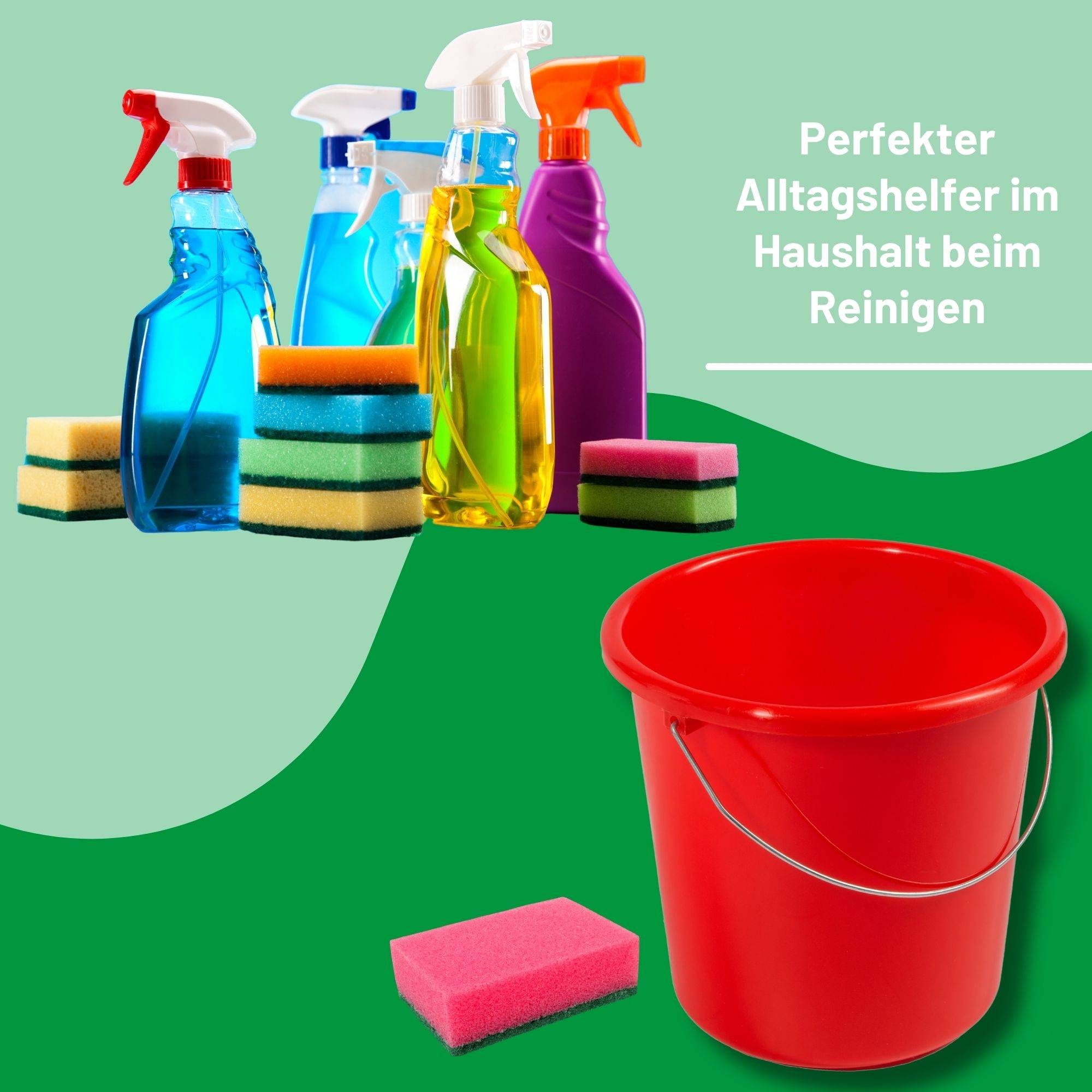 Novaliv Eimer 5L Rot mit Maßeinteilung - Putzeimer 5 Liter ⌀ 22,5 cm Praktischer Allrounder mit Skala für Haushalt & Garten ideal als Haushaltseim