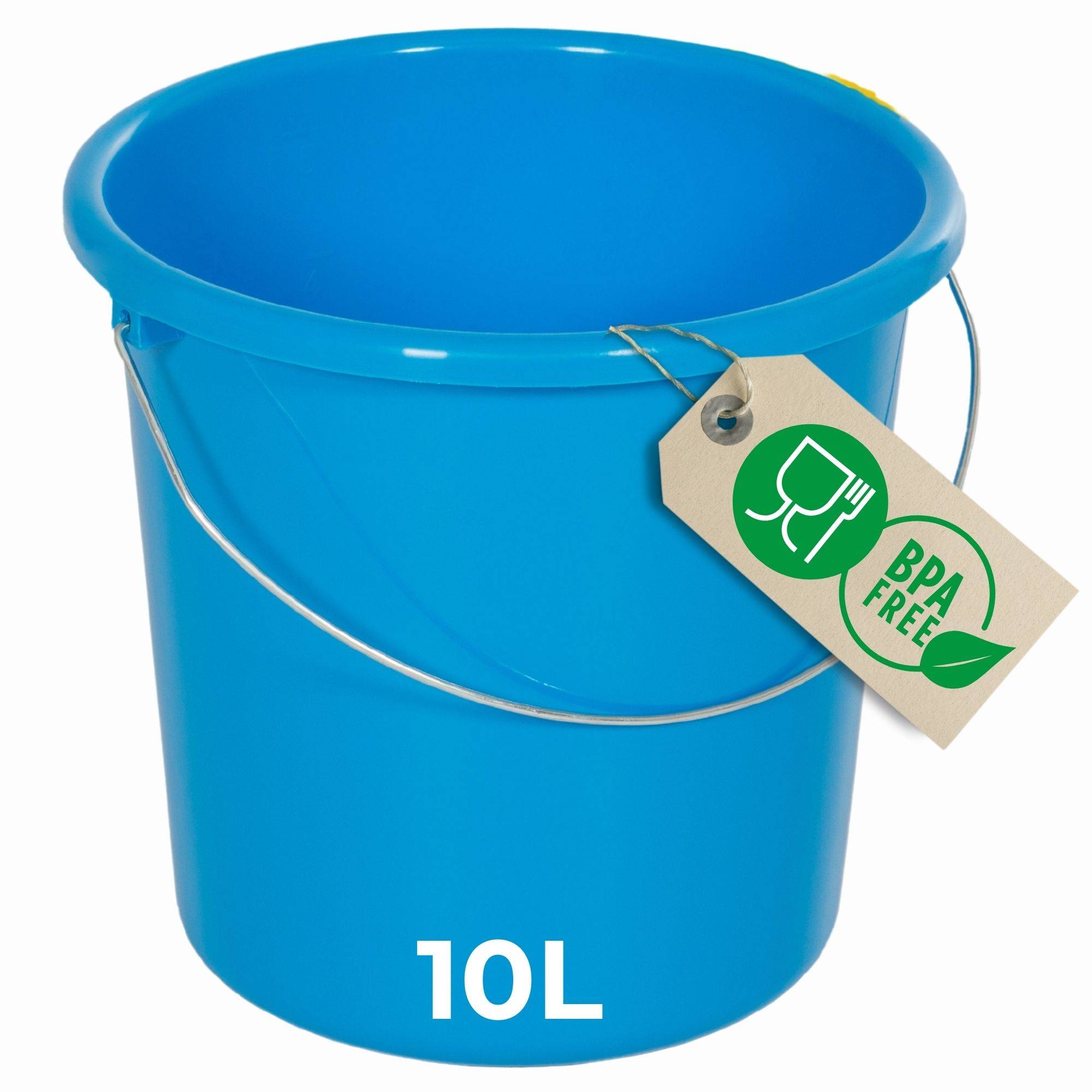 Novaliv Eimer 10L Blau mit Maßeinteilung - Putzeimer 10 Liter ⌀ 28,5 cm Praktischer Allrounder mit Skala für Haushalt & Garten ideal als Haushalts
