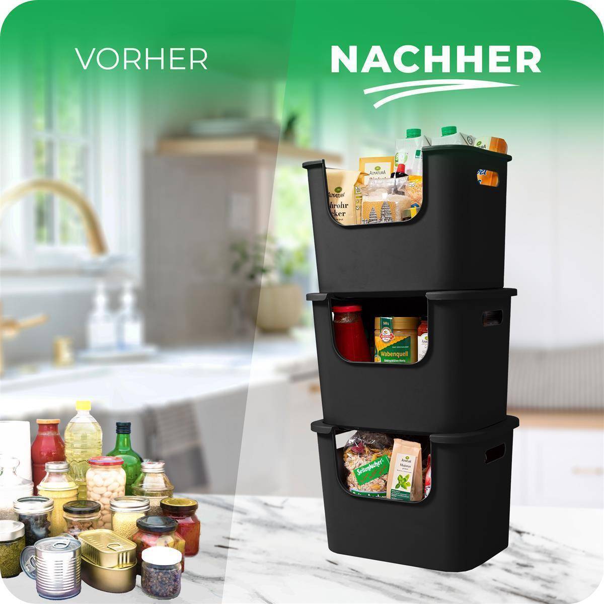 Novaliv Aufbewahrungsbox Bad Organizer Kleiderschrank Schubladen Ordnungssystem Schwarz Wohnmobil Schrank Organizer Box Badezimmer organizer