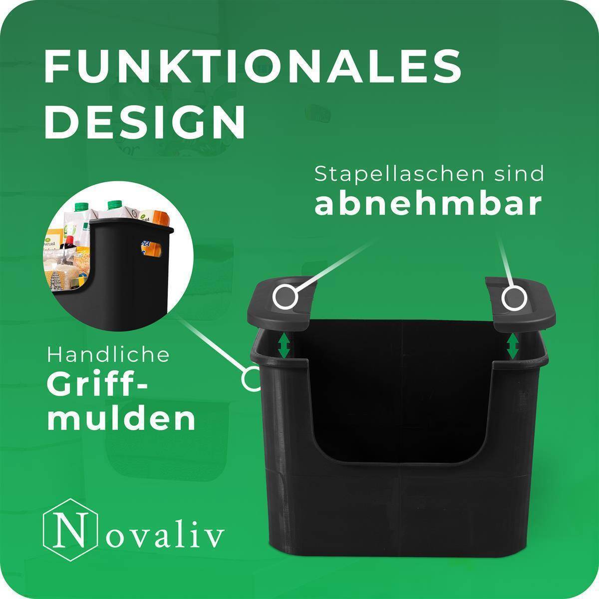 Novaliv Aufbewahrungsbox Bad Organizer Kleiderschrank Schubladen Ordnungssystem Schwarz Wohnmobil Schrank Organizer Box Badezimmer organizer