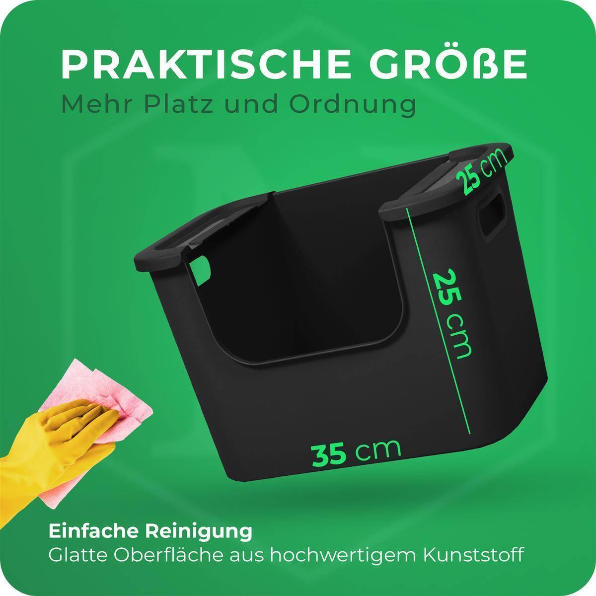 Novaliv Aufbewahrungsbox Bad Organizer Kleiderschrank Schubladen Ordnungssystem Schwarz Wohnmobil Schrank Organizer Box Badezimmer organizer