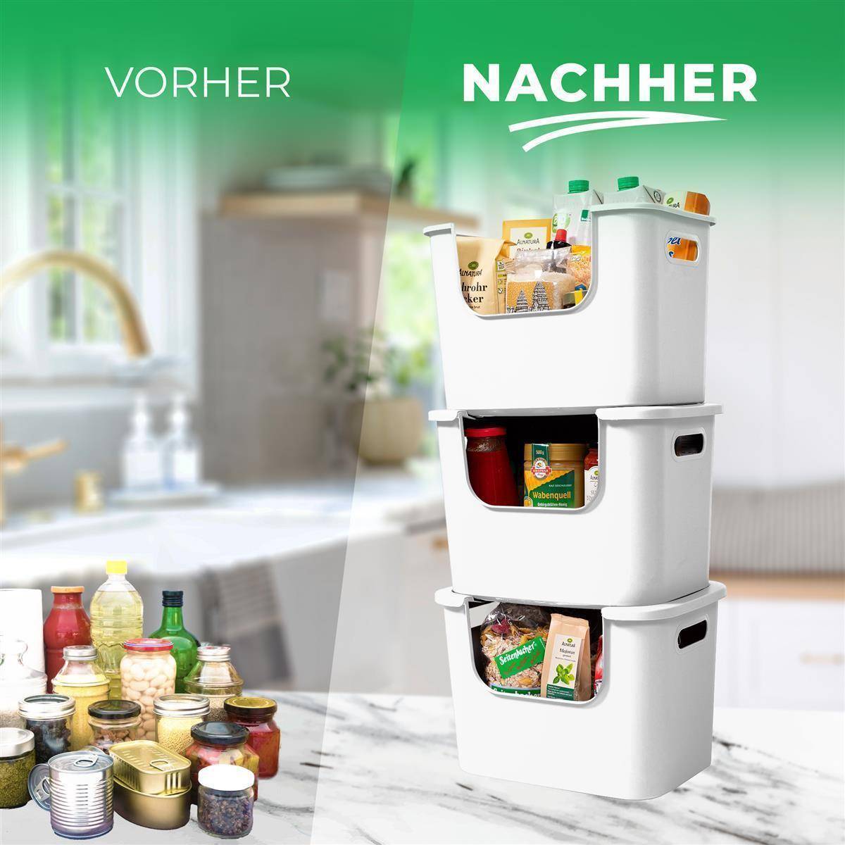 Novaliv 3x Aufbewahrungsbox Bad Organizer Kleiderschrank Schubladen Ordnungssystem Weiß Wohnmobil Schrank Organizer Box Badezimmer organizer