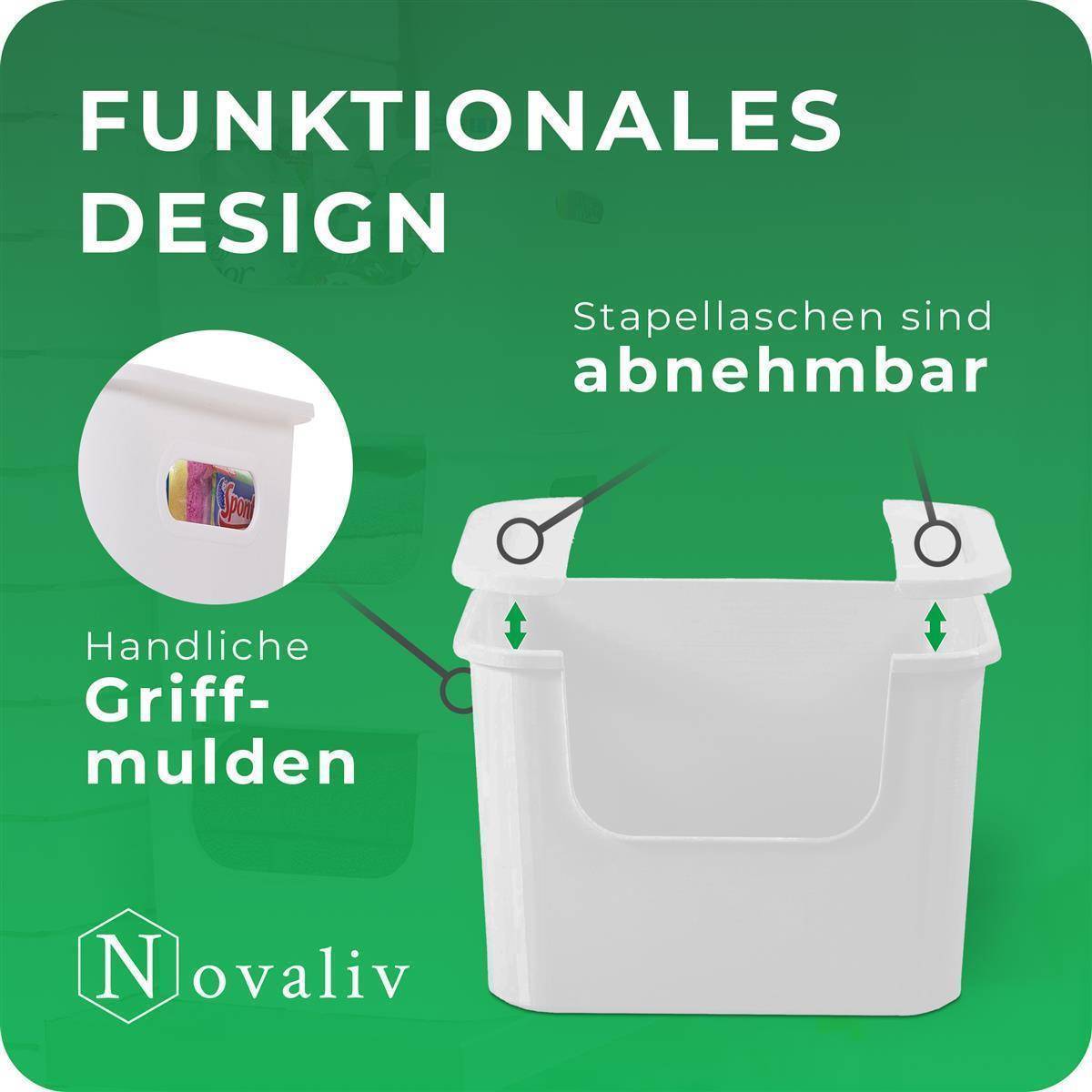 Novaliv 3x Aufbewahrungsbox Bad Organizer Kleiderschrank Schubladen Ordnungssystem Weiß Wohnmobil Schrank Organizer Box Badezimmer organizer